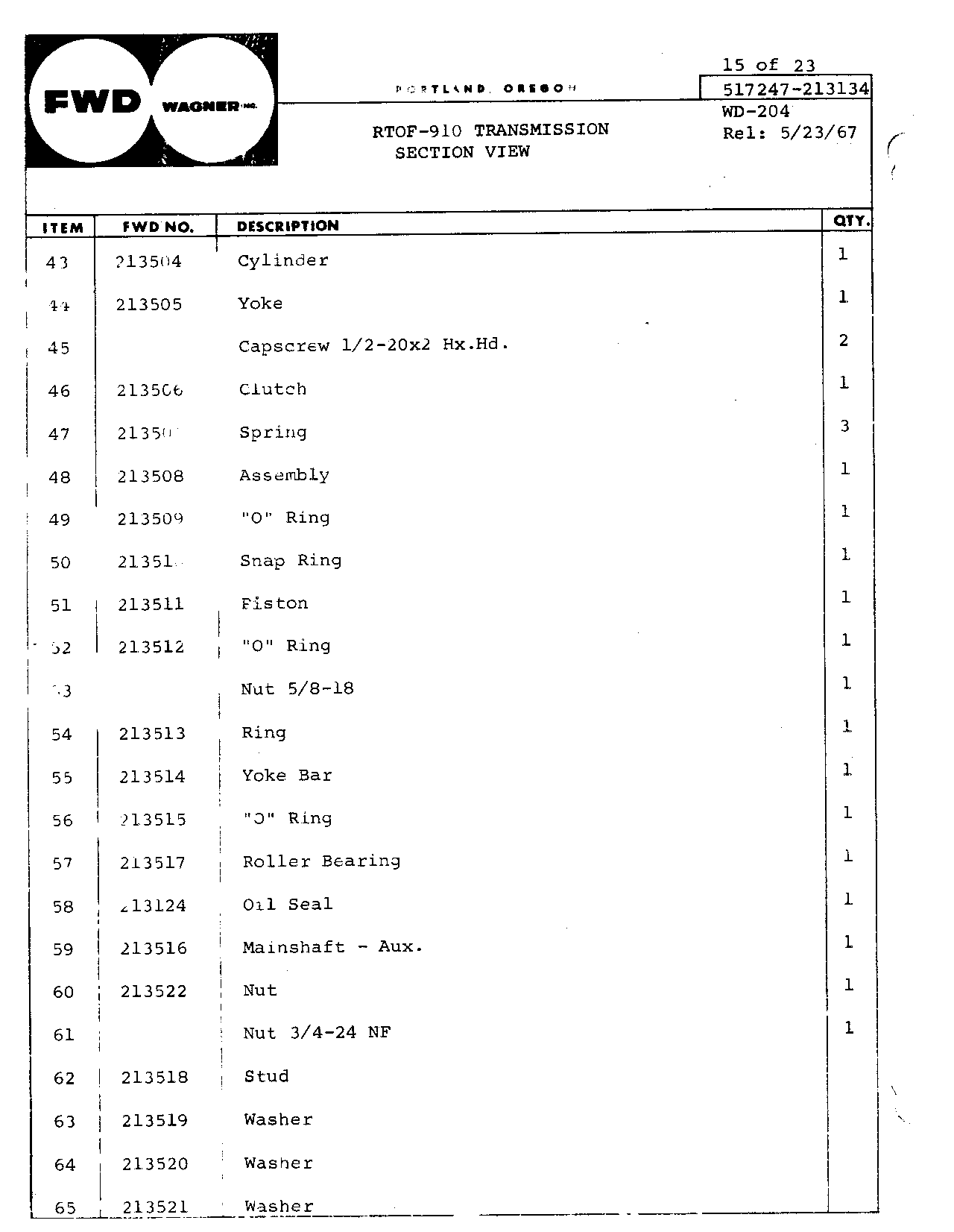 Section 50 - Power Train Transmission (Continued)