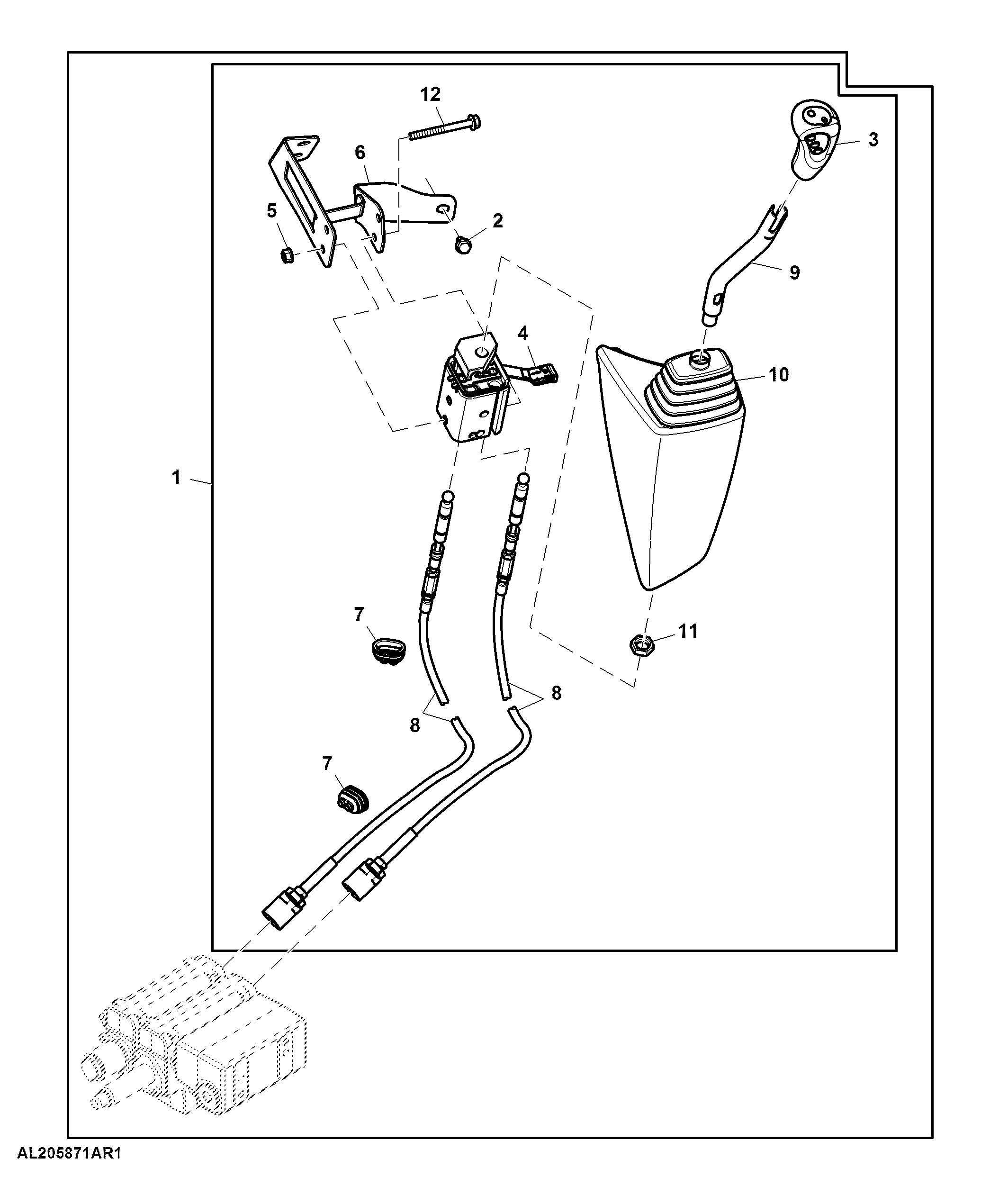 Attachment, Multi Function Lever, Mechanical ICV, W/ 2-Functions