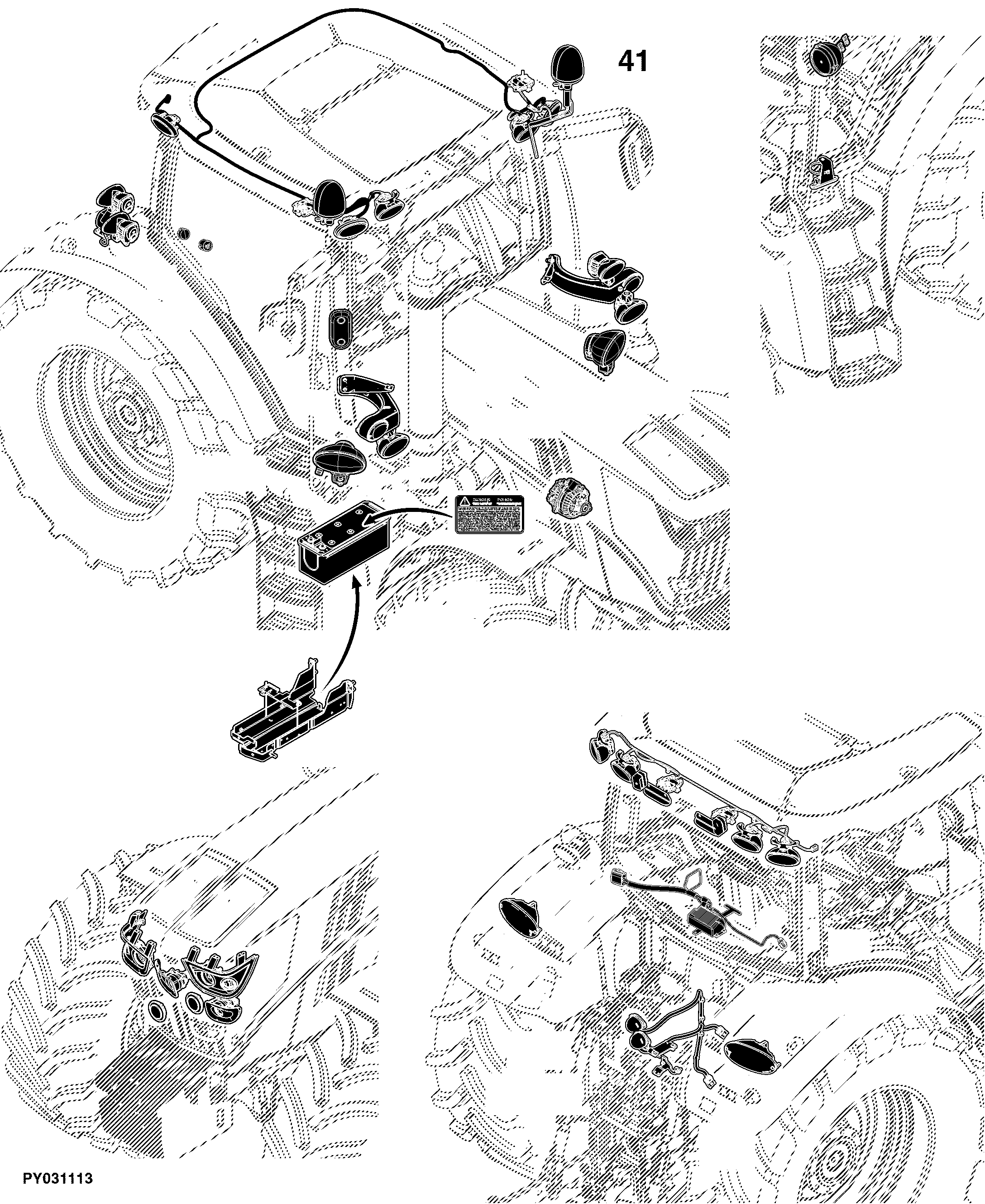 6115R Tractor (North America Edition, Engine SN: 4045RXXXXXX)(Interim Tier 4)