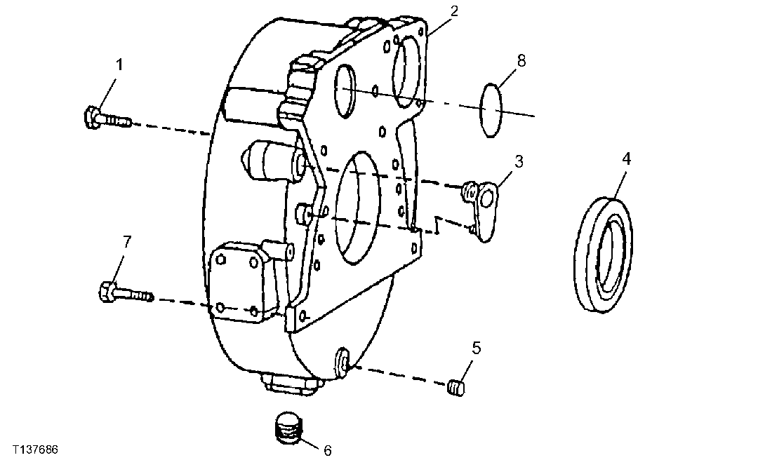 FLYWHEEL HOUSING (ENGINE SERIAL NO. 794049- )
