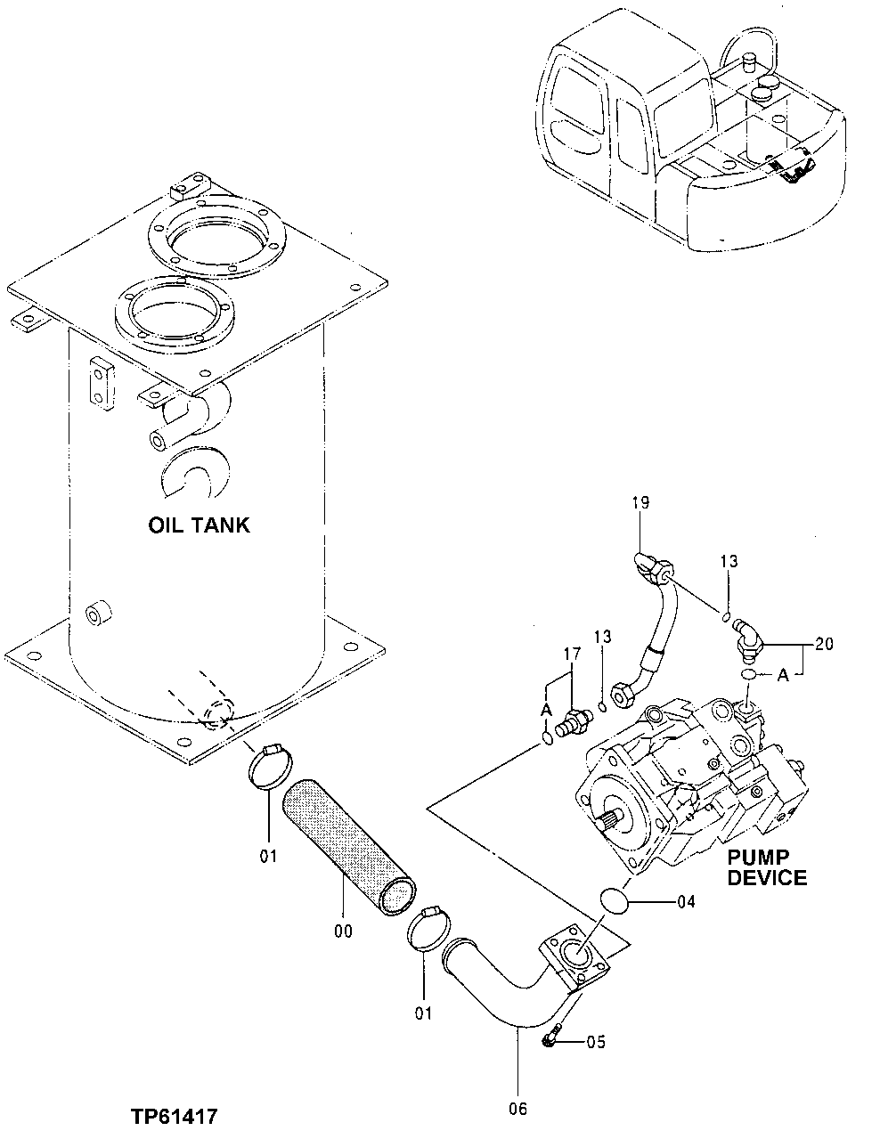 Hydraulic Lines From Reservoir To Filter and Pump