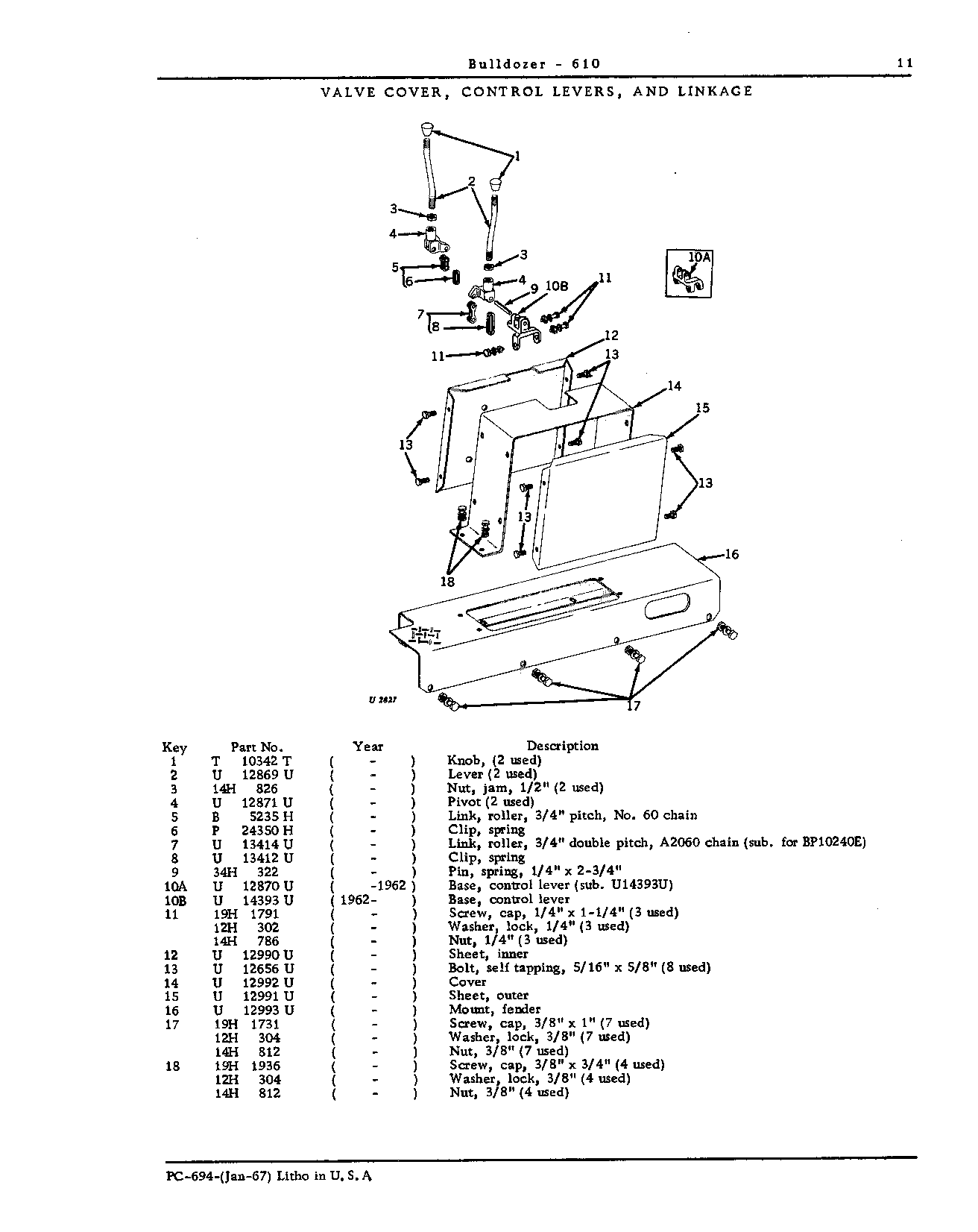 Valve Cover, Control Levers, and Linkage
