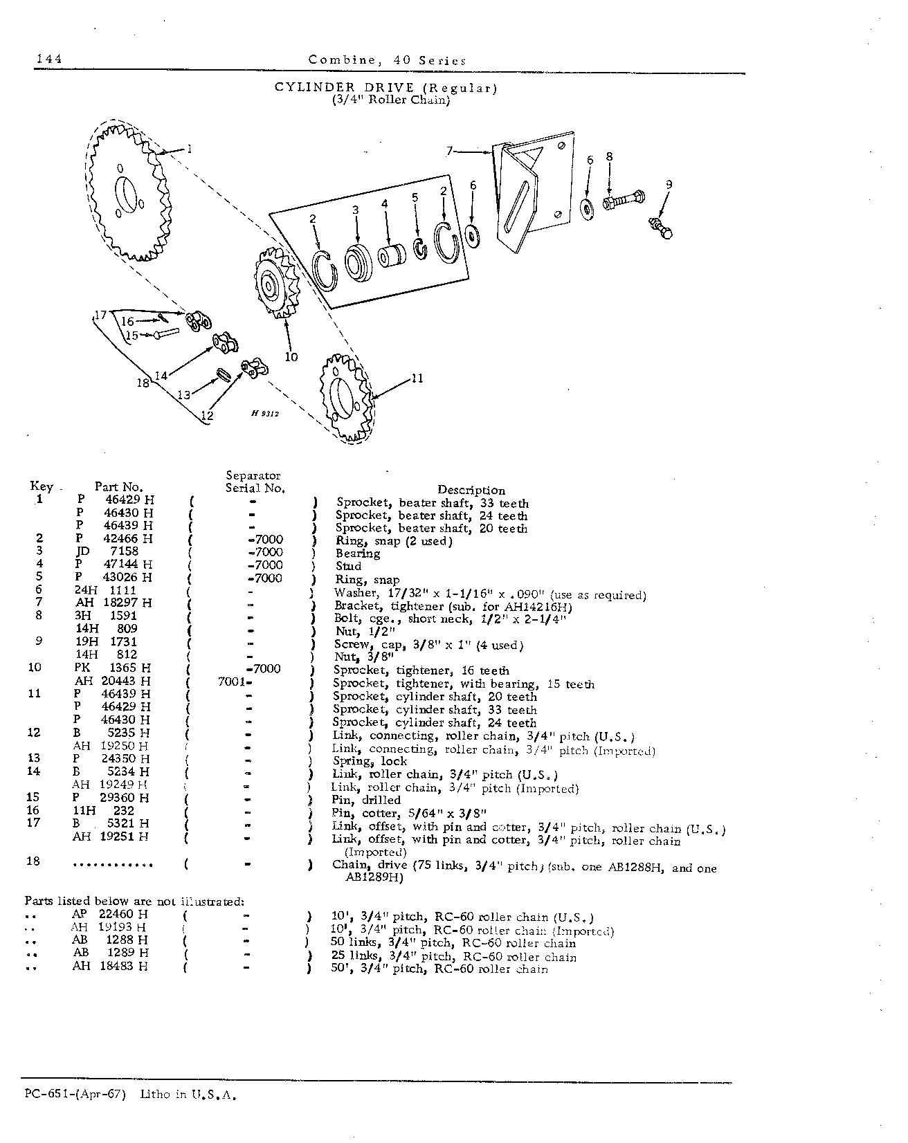 Drive Belts, Chains, and Tighteners (Continued)