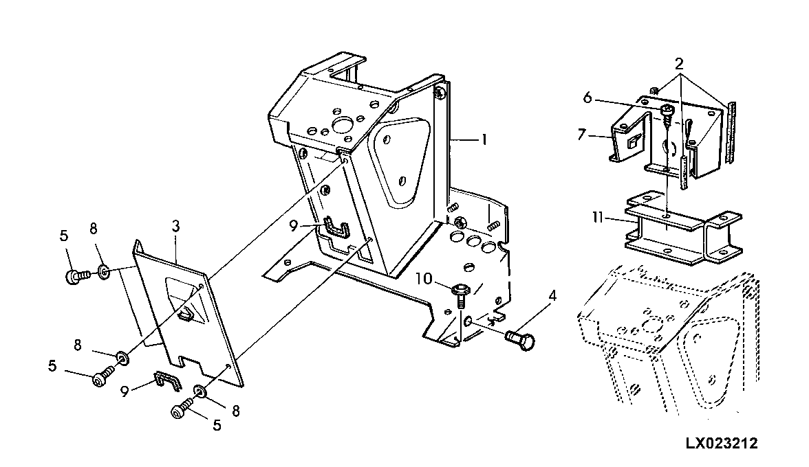 CONTROL SUPPORT (2-POST ROLL GARD LOW PROFILE)