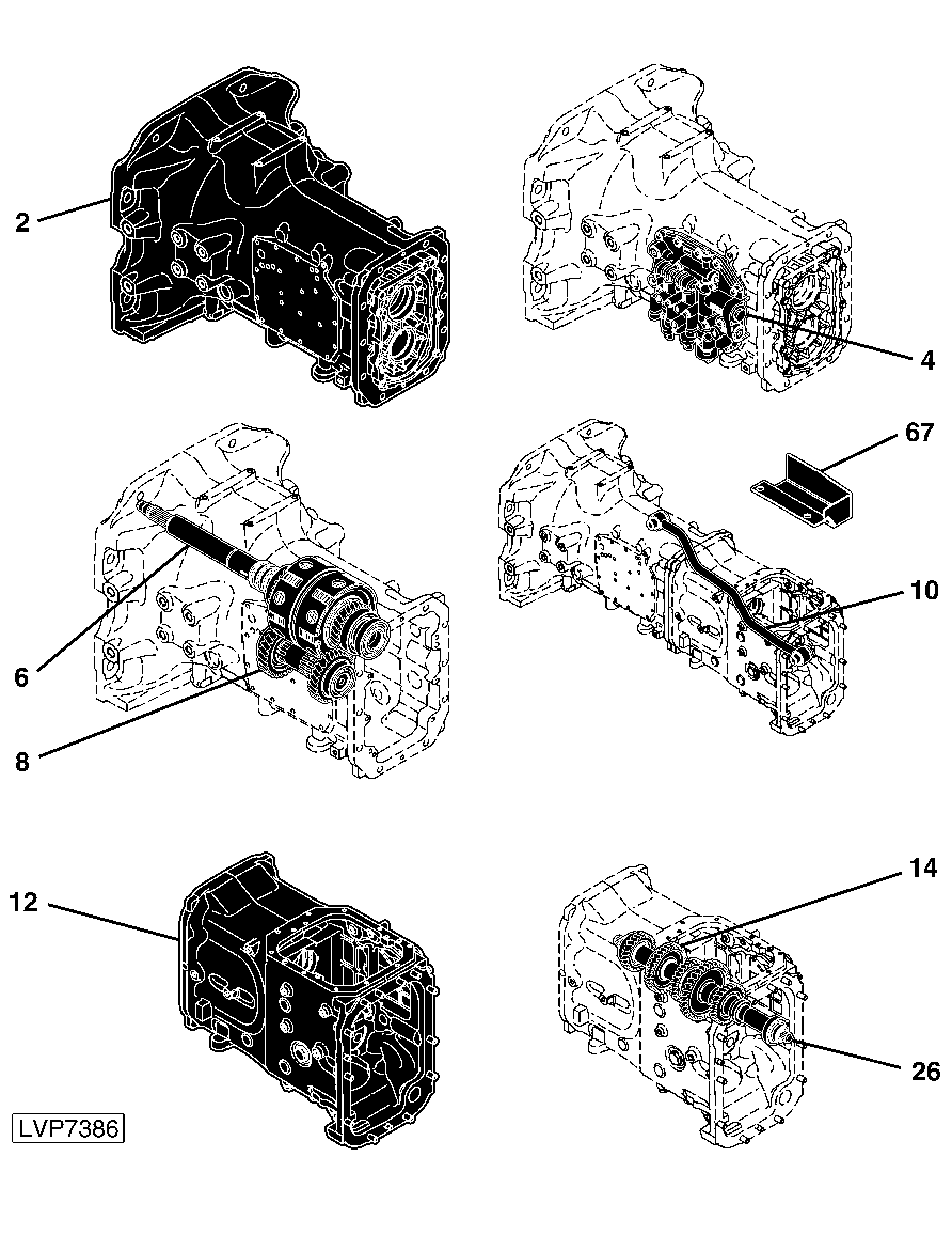 500 Powerreverser Transmission Without Electro-Hydraulic (EH) Hi/Low Tractor