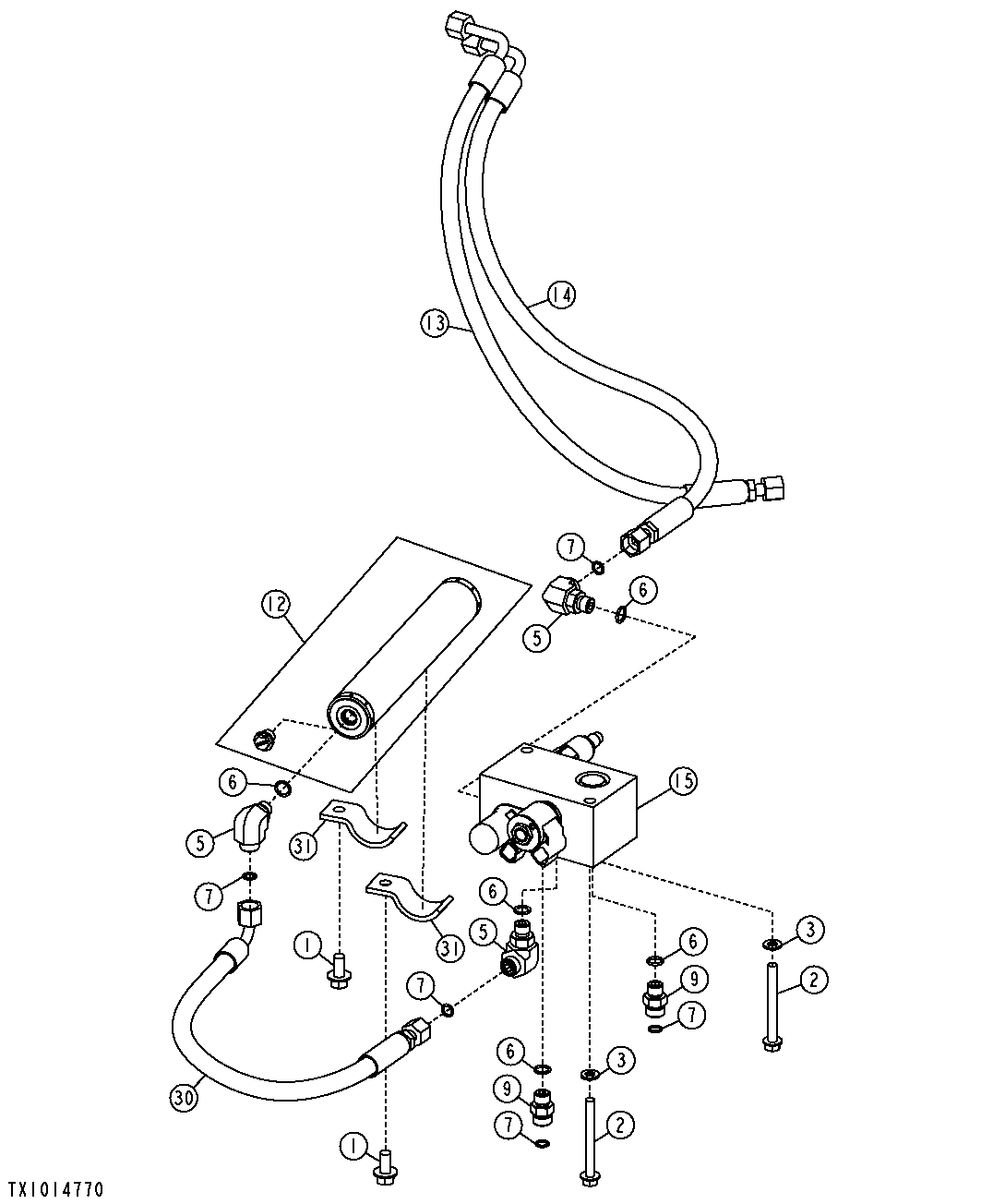 PRESSURE REGULATOR VALVE FITTINGS (S.N. 611219-)