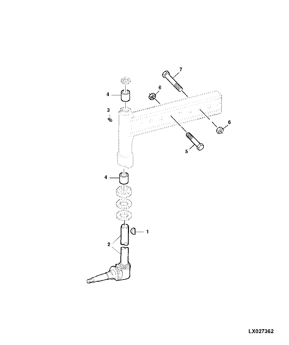 FRONT AXLE KNEE/SPINDLE KNUCKLE FOR SWEPT-BACK FRONT AXLE
