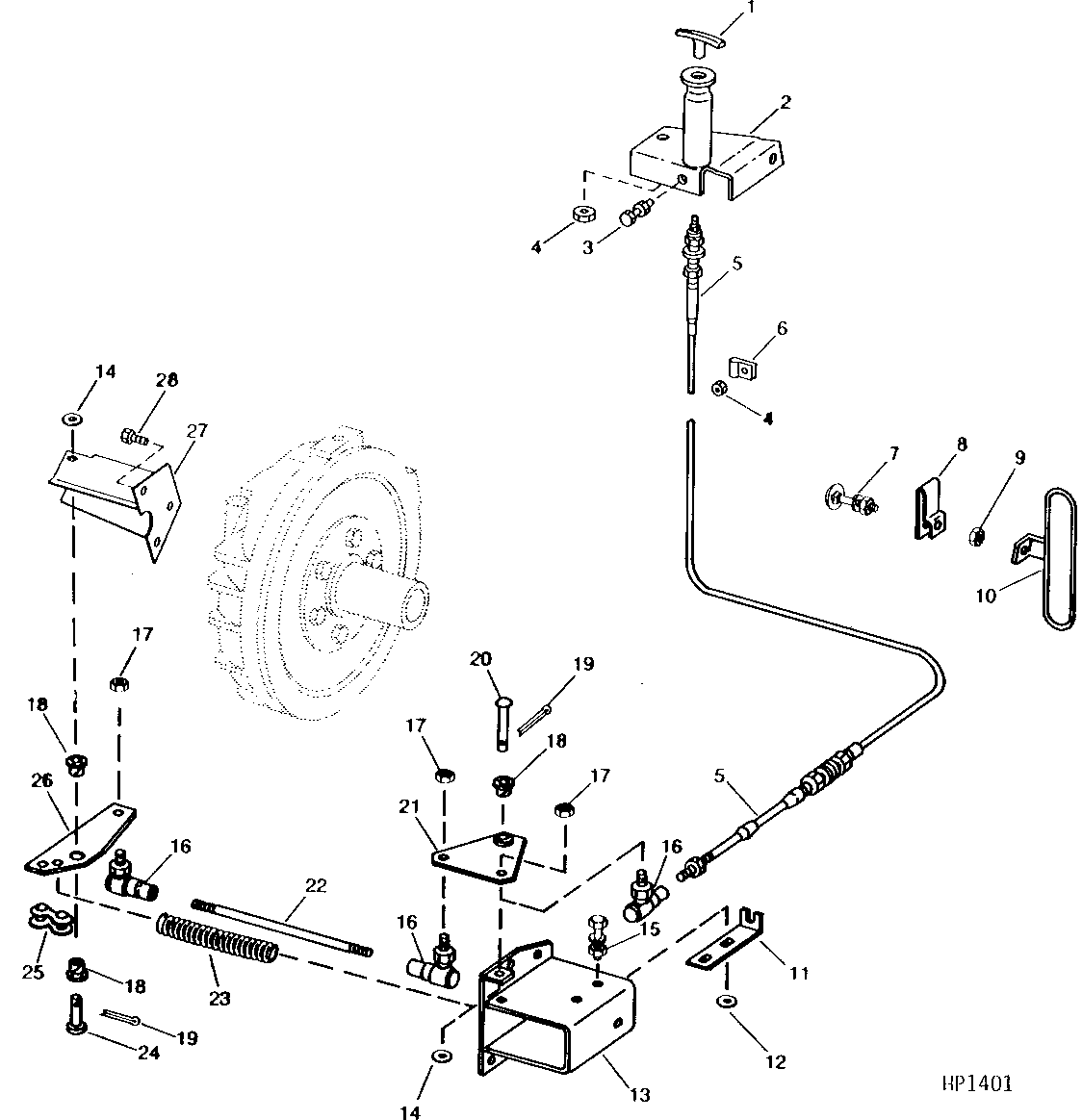 REVERSER CONTROL CABLE AND LINKAGE (507051 - )