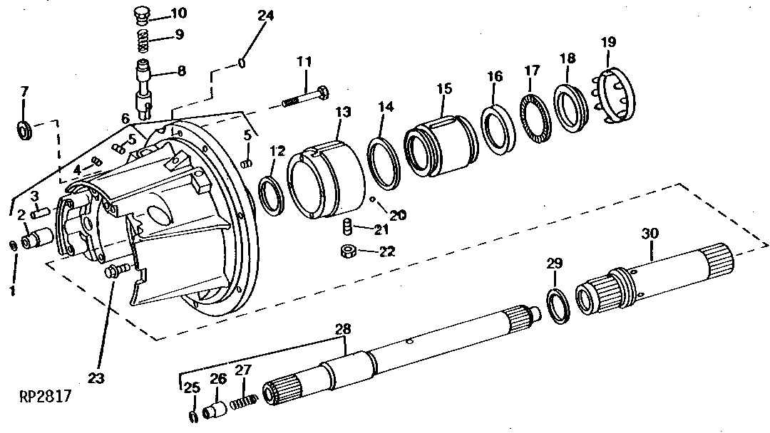 TRANSMISSION CLUTCH OPERATING PISTON HOUSING AND PISTON