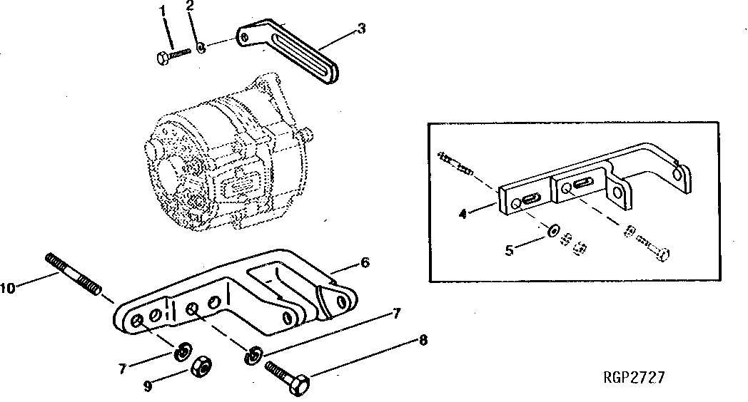 Alternator Mounting Bracket and Adjusting Strap
