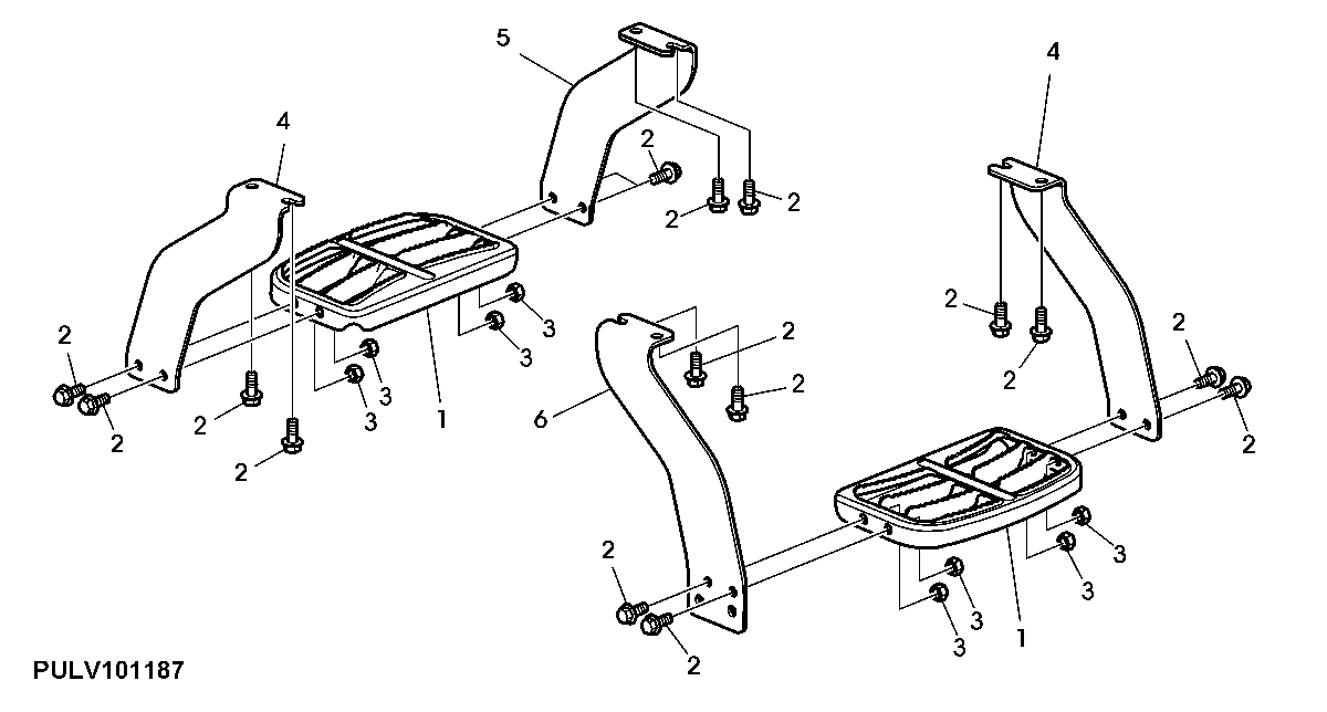 SINGLE STEP ASSEMBLY, OPEN OPERATOR'S STATION