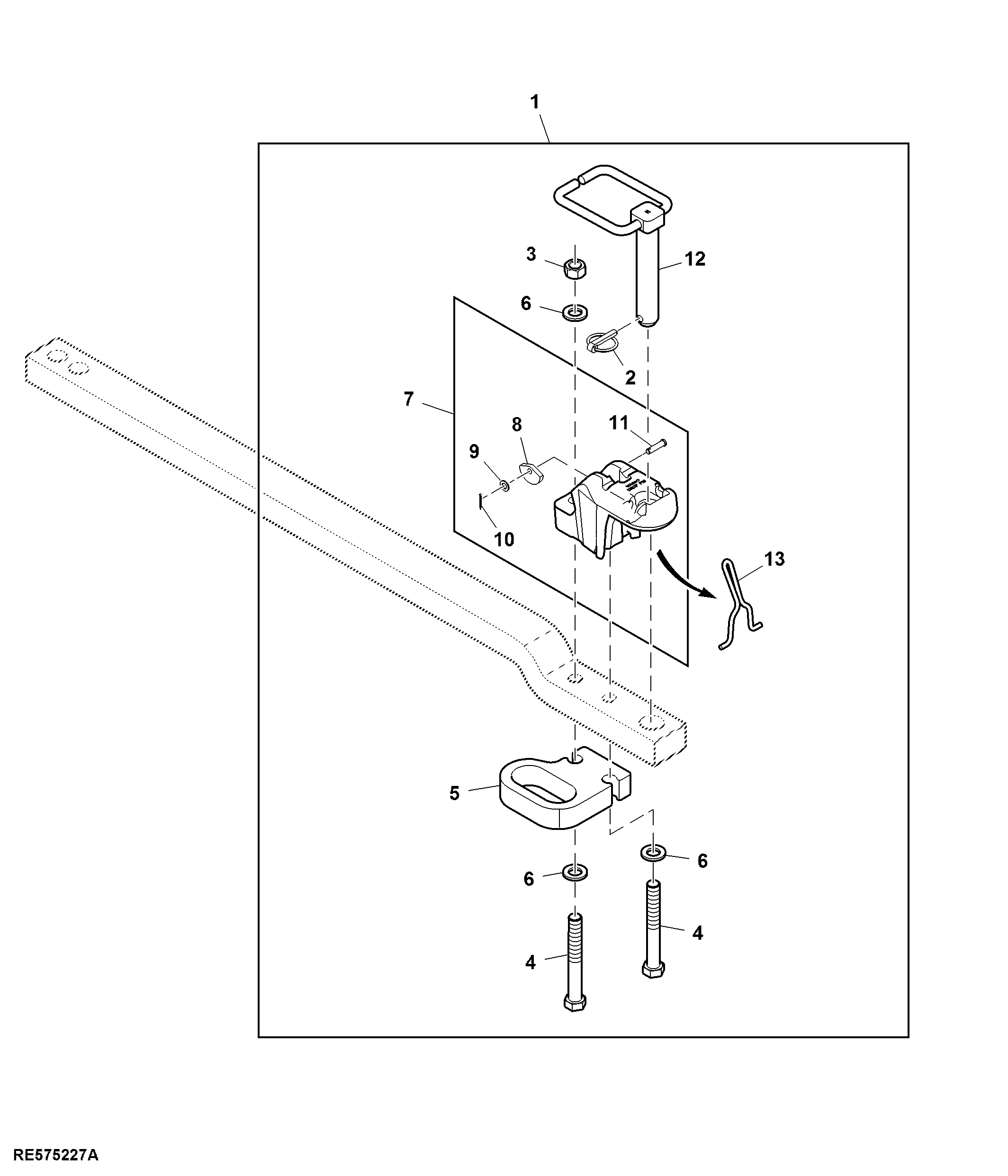 Clevis, Hammer Strap, Retainer, Drawbar Safety Chain, Category III
