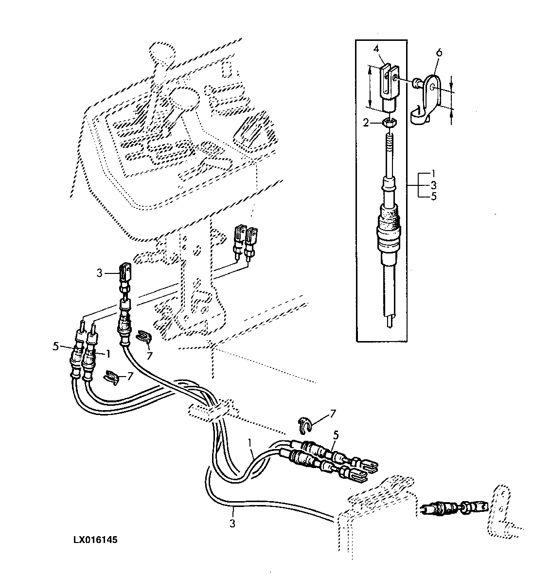 GEAR SHIFT BOWDEN CABLES AND PARKING LOCK (POWER REVERSER)