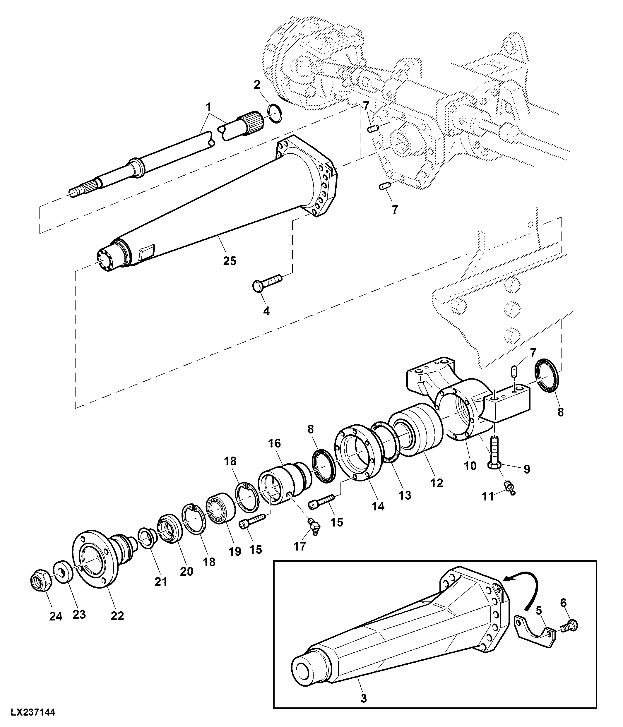 REAR SUSPENSION, FRONT WHEEL DRIVE AXLE (AXLE WITH TLS)