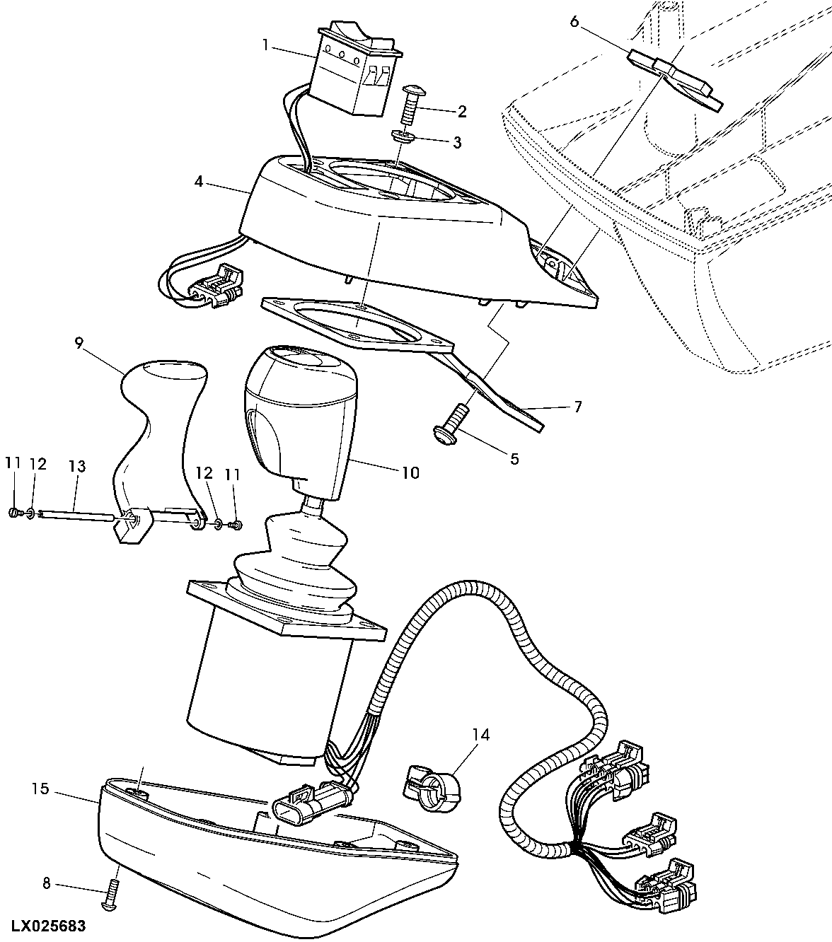 SWING-AWAY MULTI-FUNCTION LEVER FOR MCV (CONSOLE INTEGRATED)