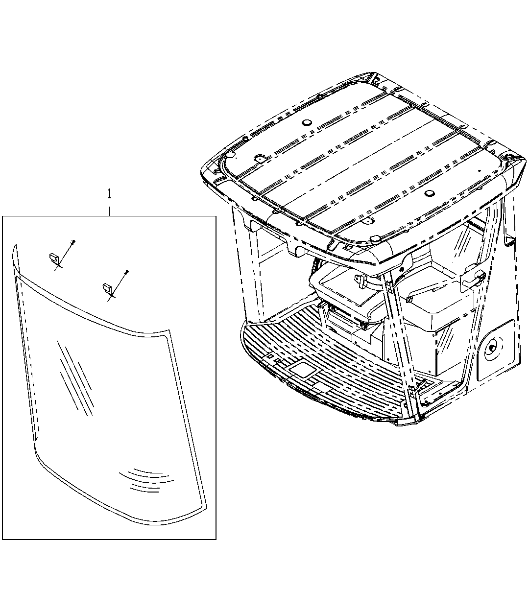 CAB GP, WINDSHIELD (OPTION 3010)