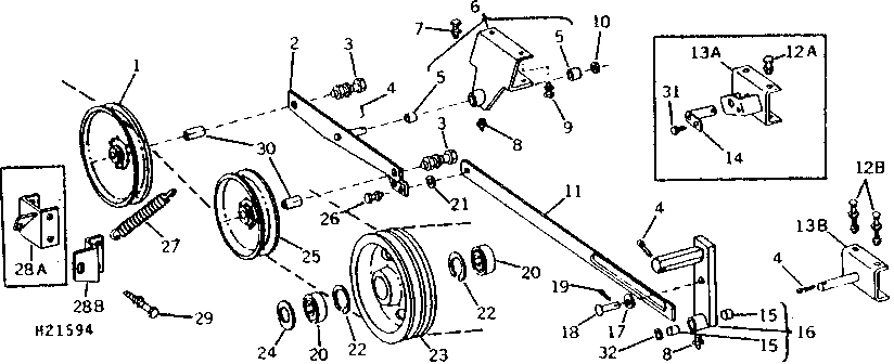 STRAW CHOPPER DRIVE IDLER AND TIGHTENER ( - 201250)