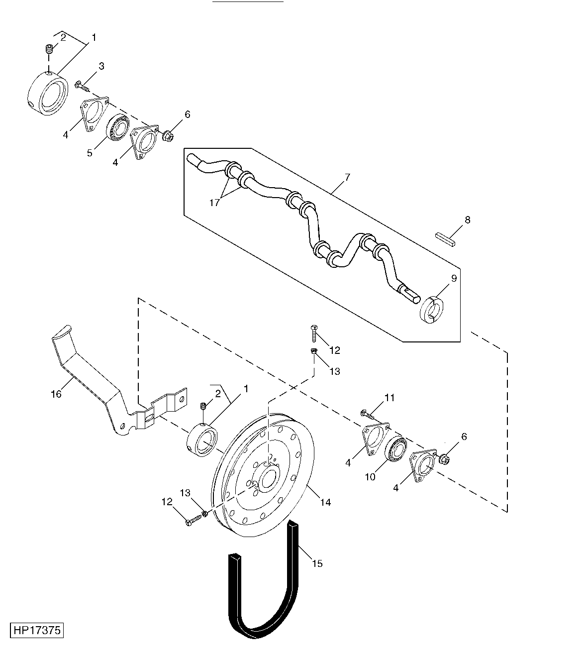 STRAW WALKER CRANKS, STRAW SPREADER DRIVE AND SHIELD