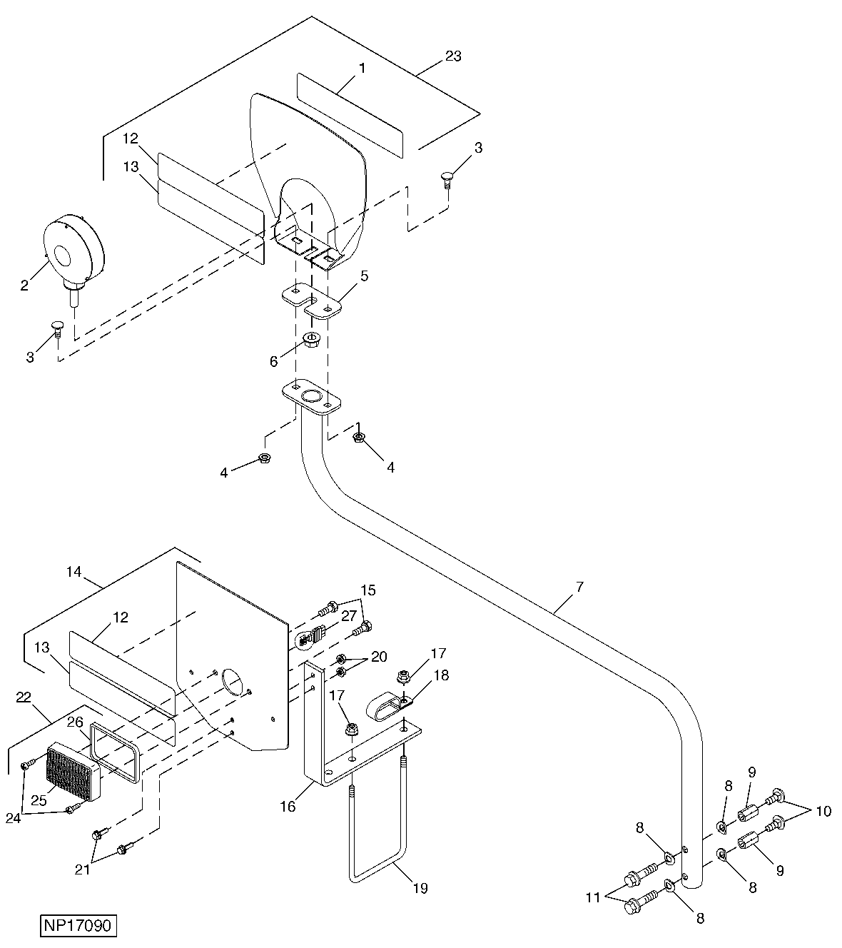Safety, warning lights and brackets ( - 2000)