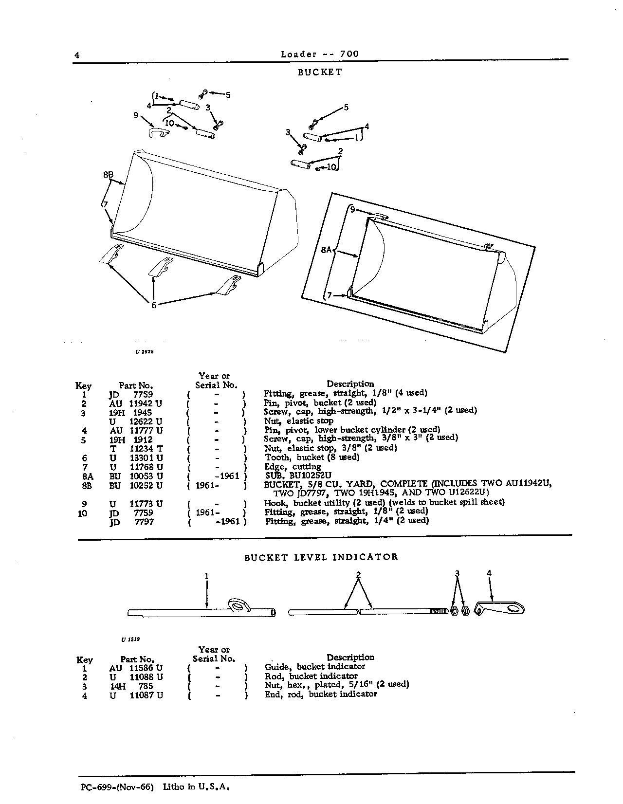 Bucket, 5/8-cubic yard