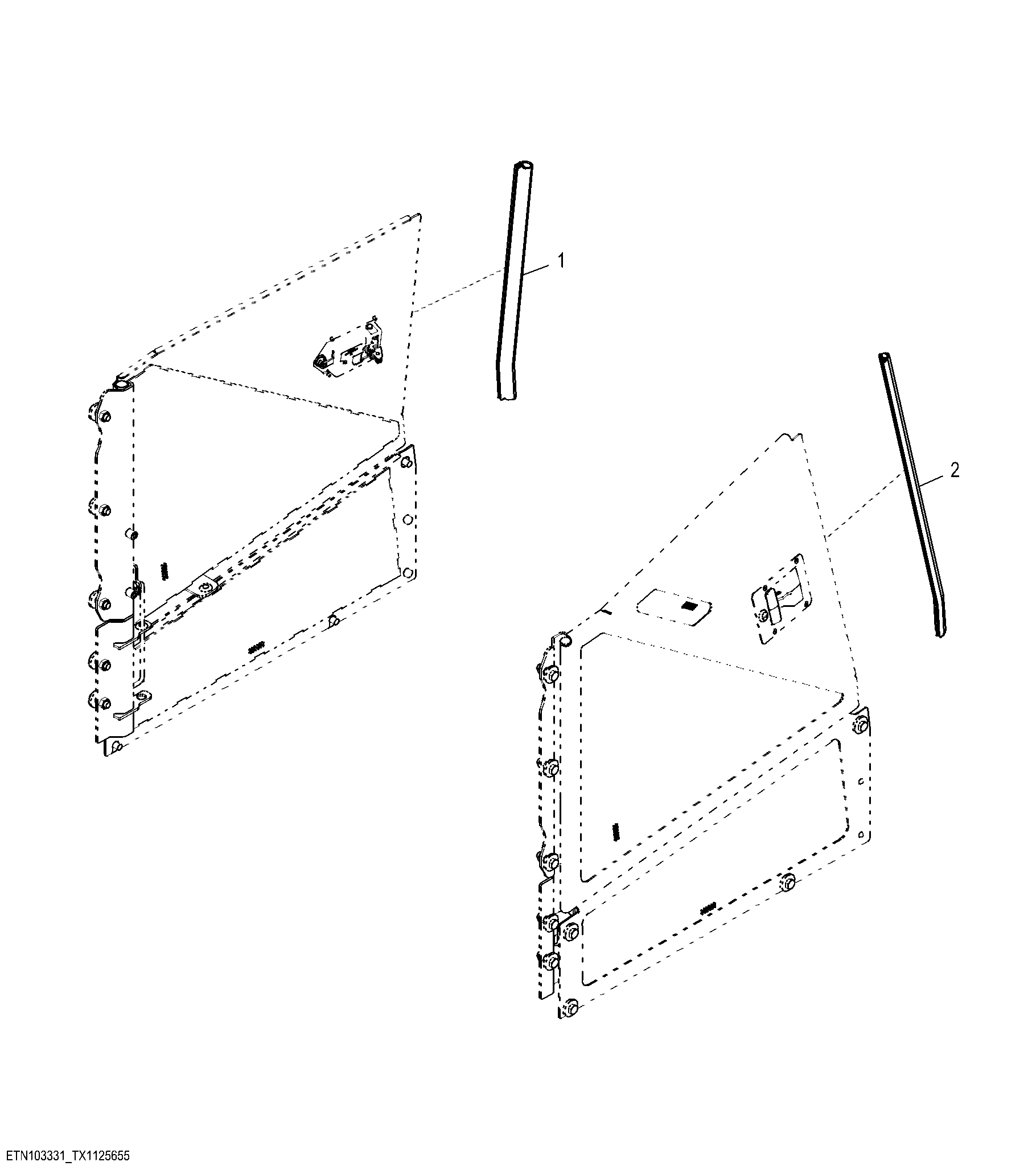 Engine Side Shield Seals, (Canopy) (Reversing Fan Option)