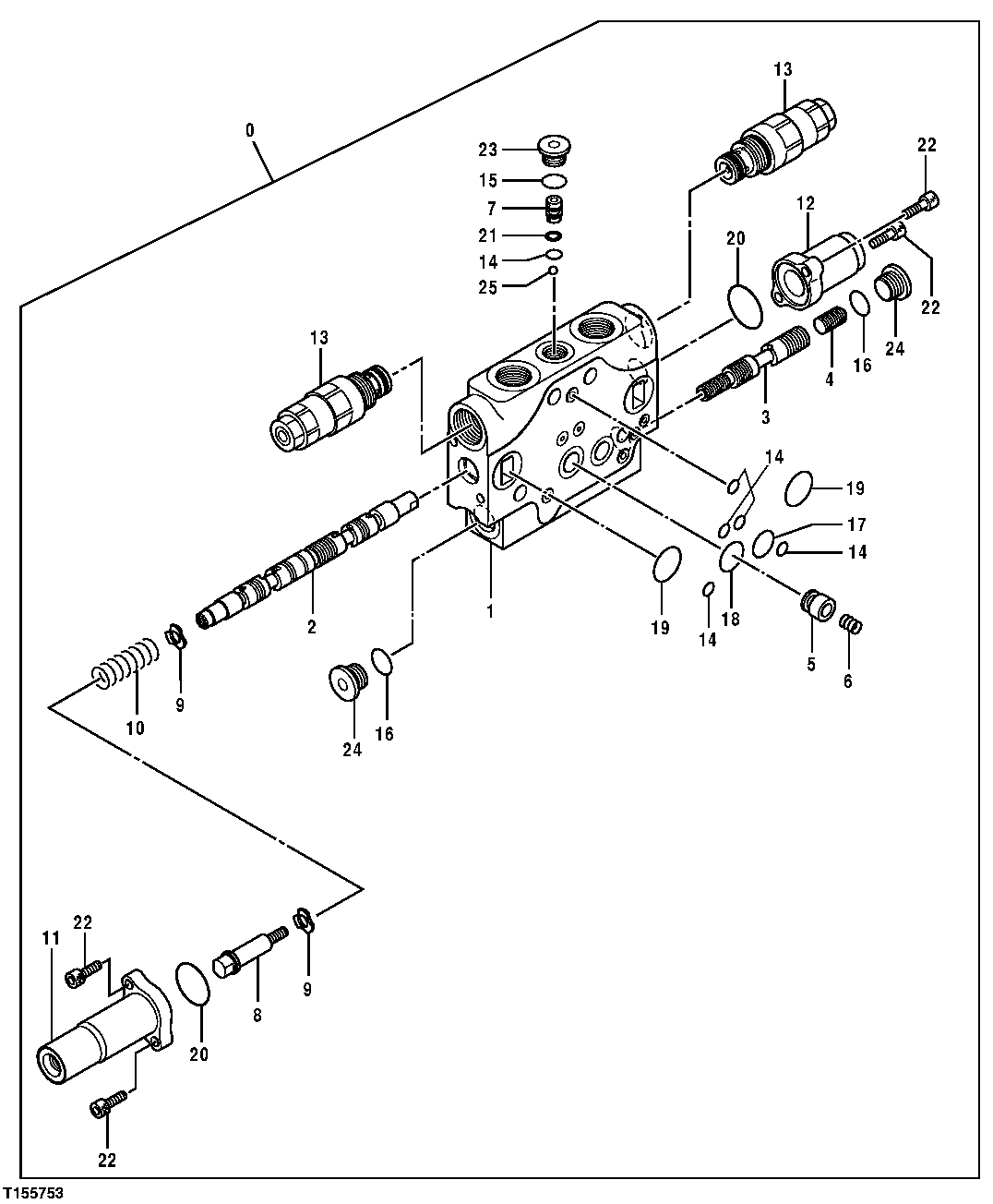 Main Control Valve Components - Auxiliary Section