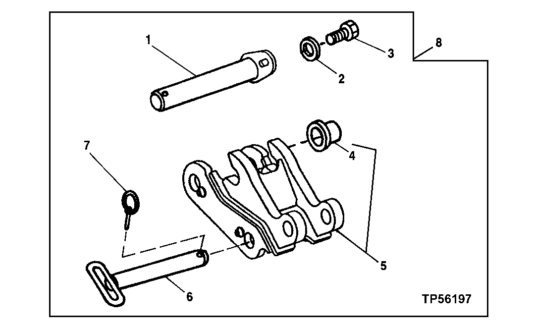 Backhoe Bucket Quick Coupler (Deere Designed Buckets Only)