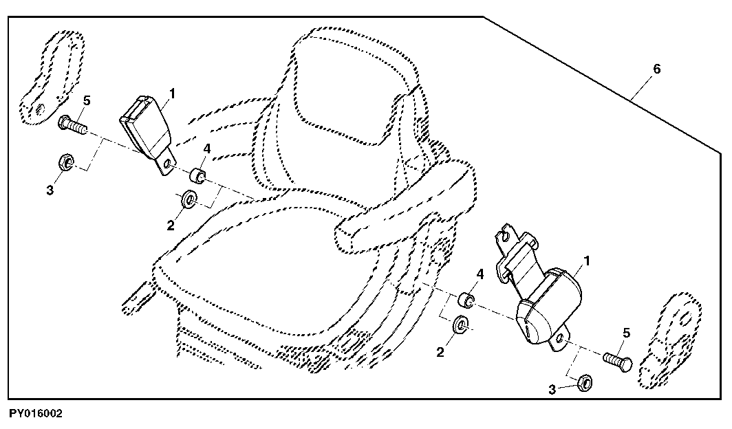 SEAT BELT FOR SUPER COMFORT SEAT MSG85, MSG95