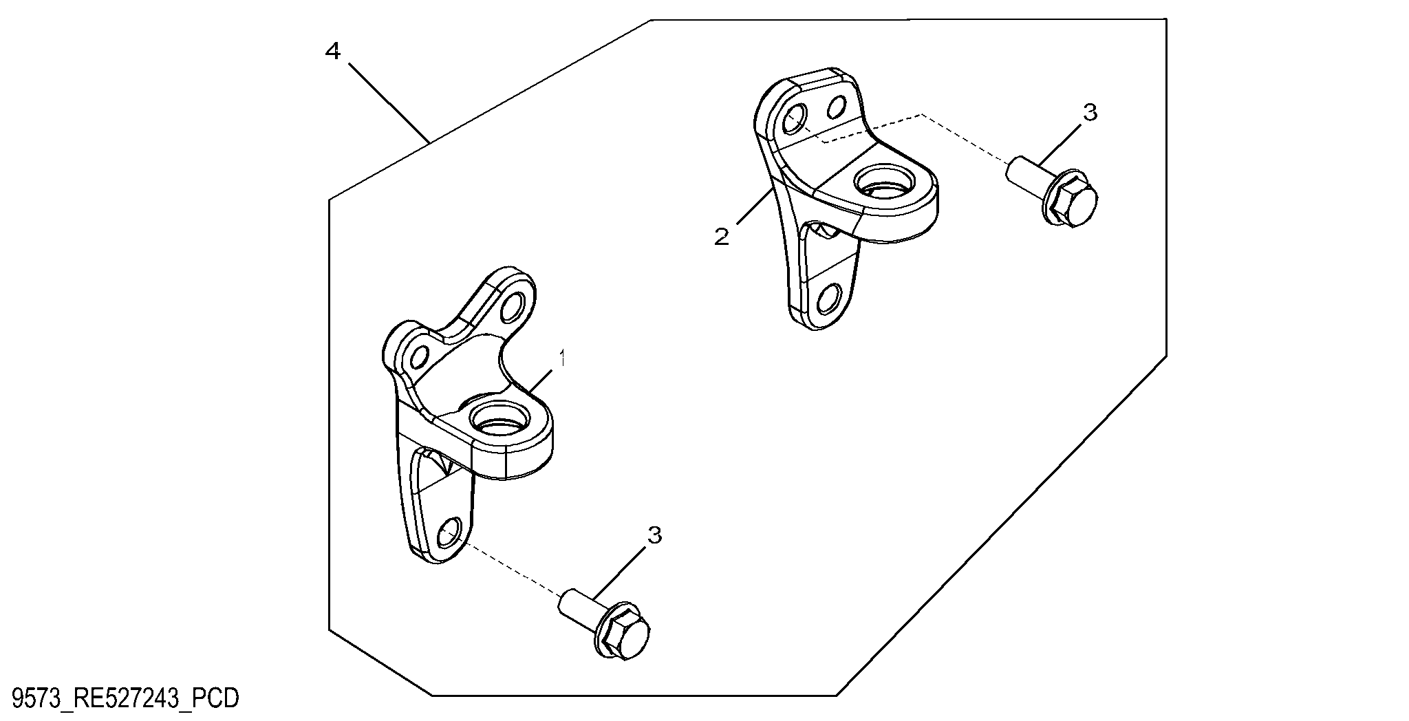 9573 Engine Front Brackets