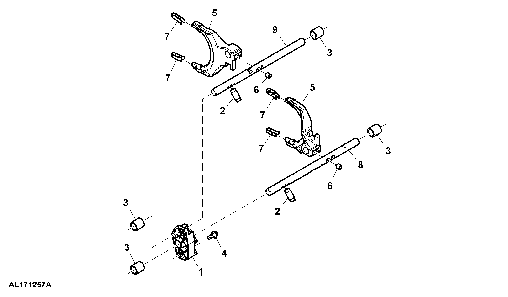 Shifter Parts, 4 Range Transmission, W/O Creeper