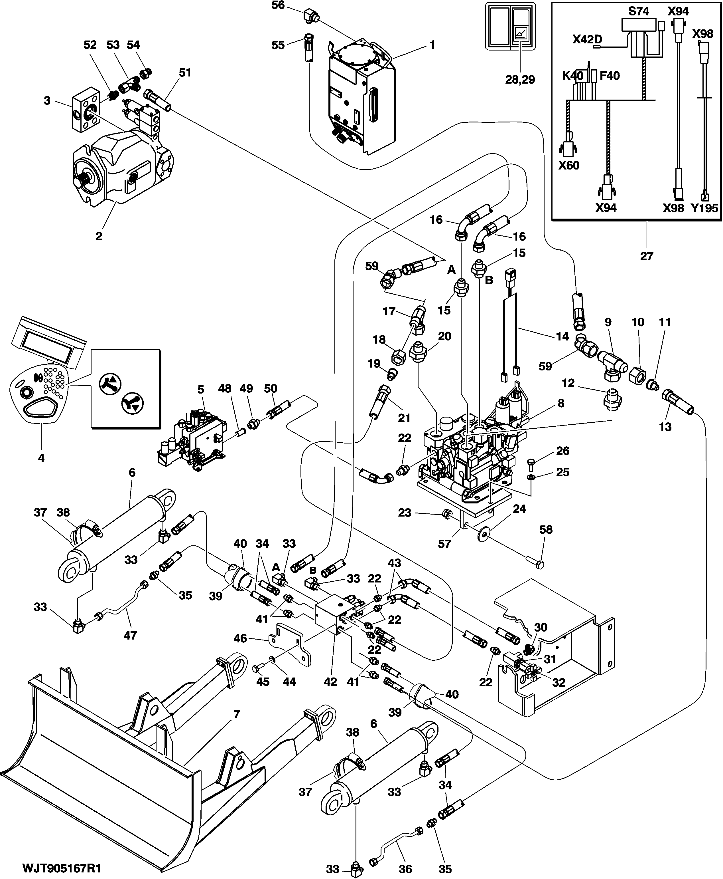 Proportional Dozer Blade Hydraulics (001108 - )