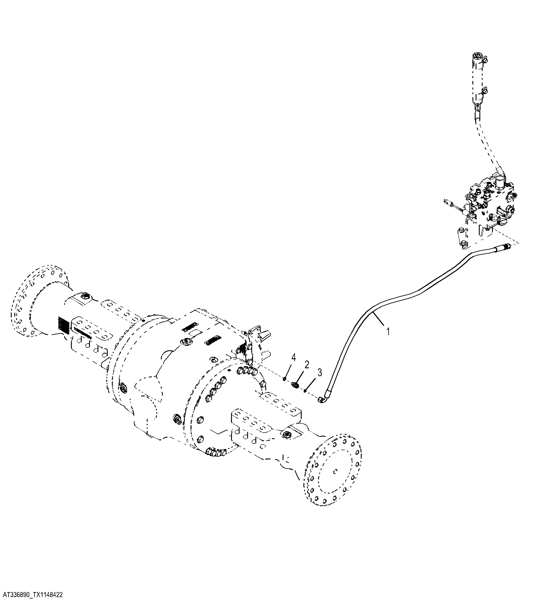 Front Differential Lock Line