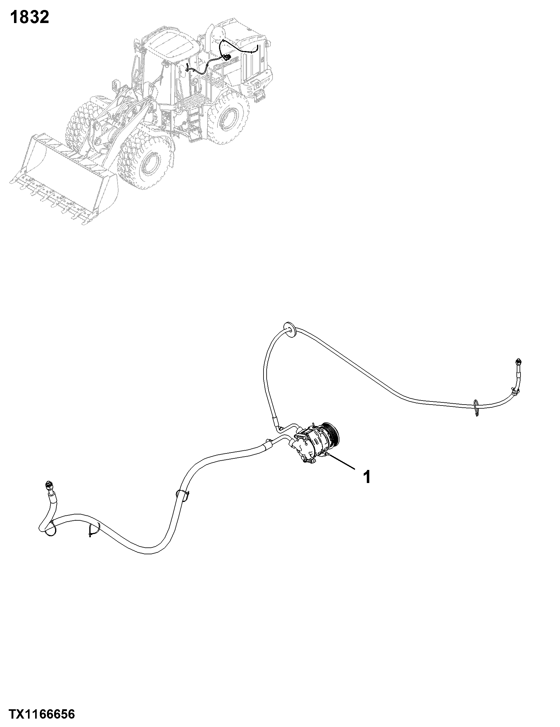 1832 Air Conditioning System Compressor & Drive