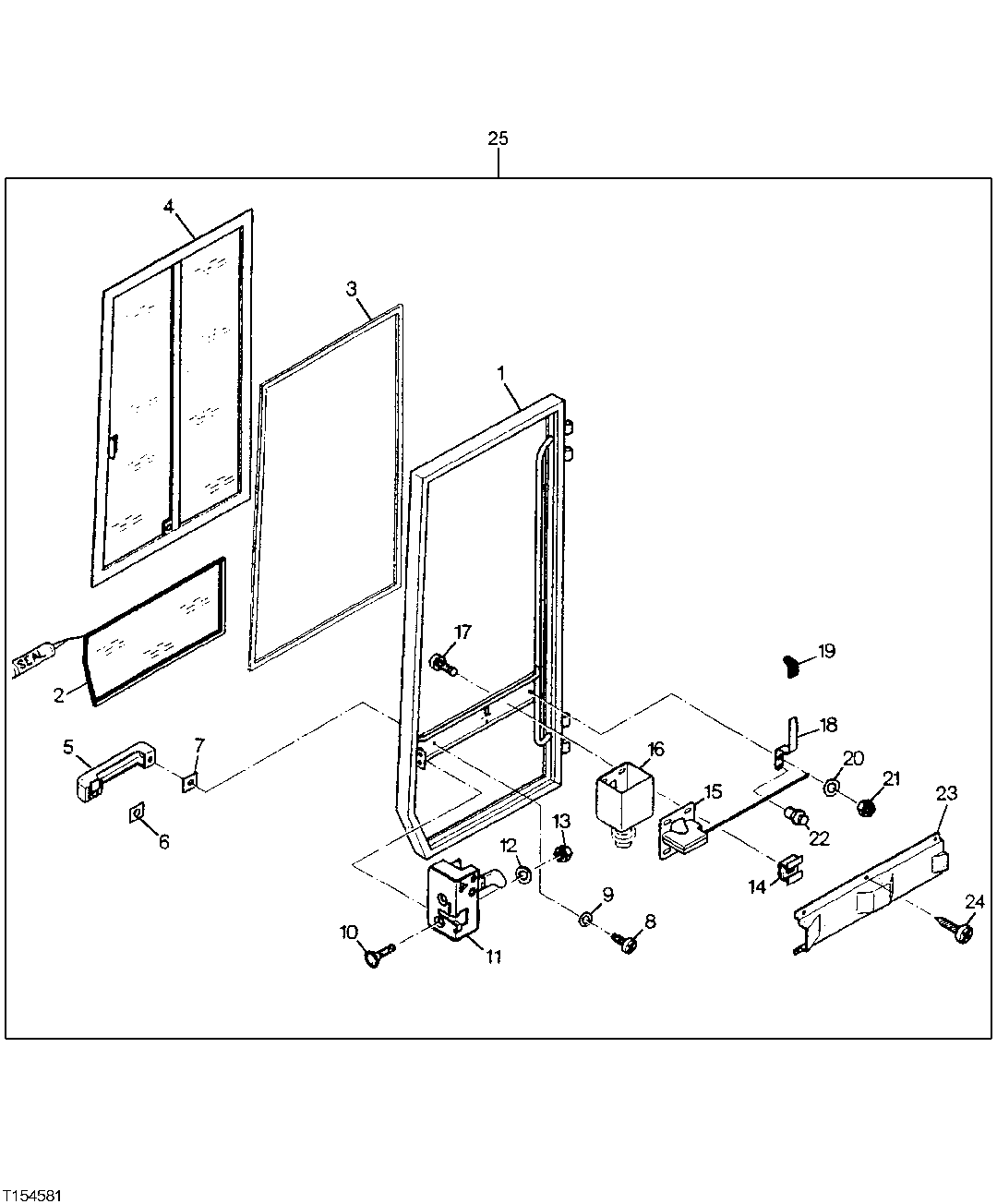 Cab Door, RH (Without Door Mounted Air Conditioner)