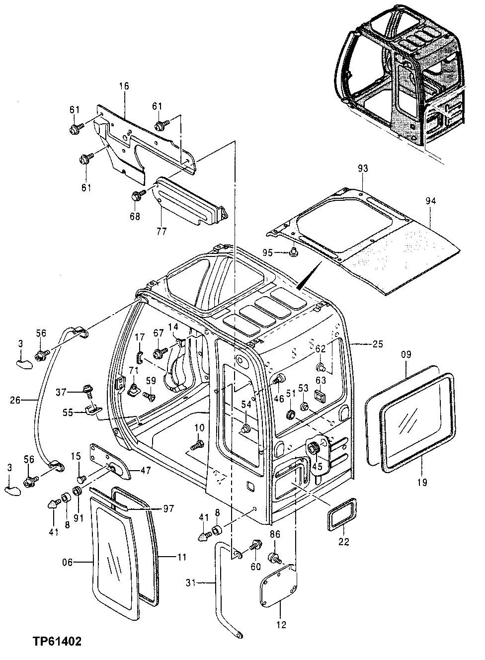Cab Components (Roof, Side and Rear Windows)