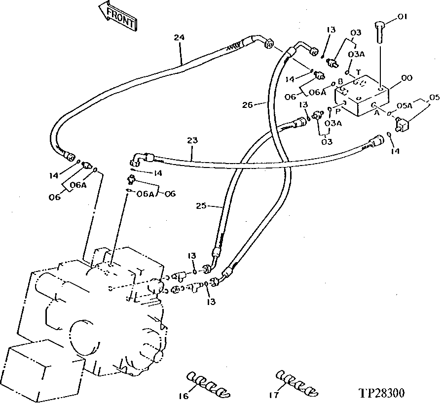 Hydrostatic Control Hydraulic Hoses (Control Pressure Bypass Valve) (000877 - )
