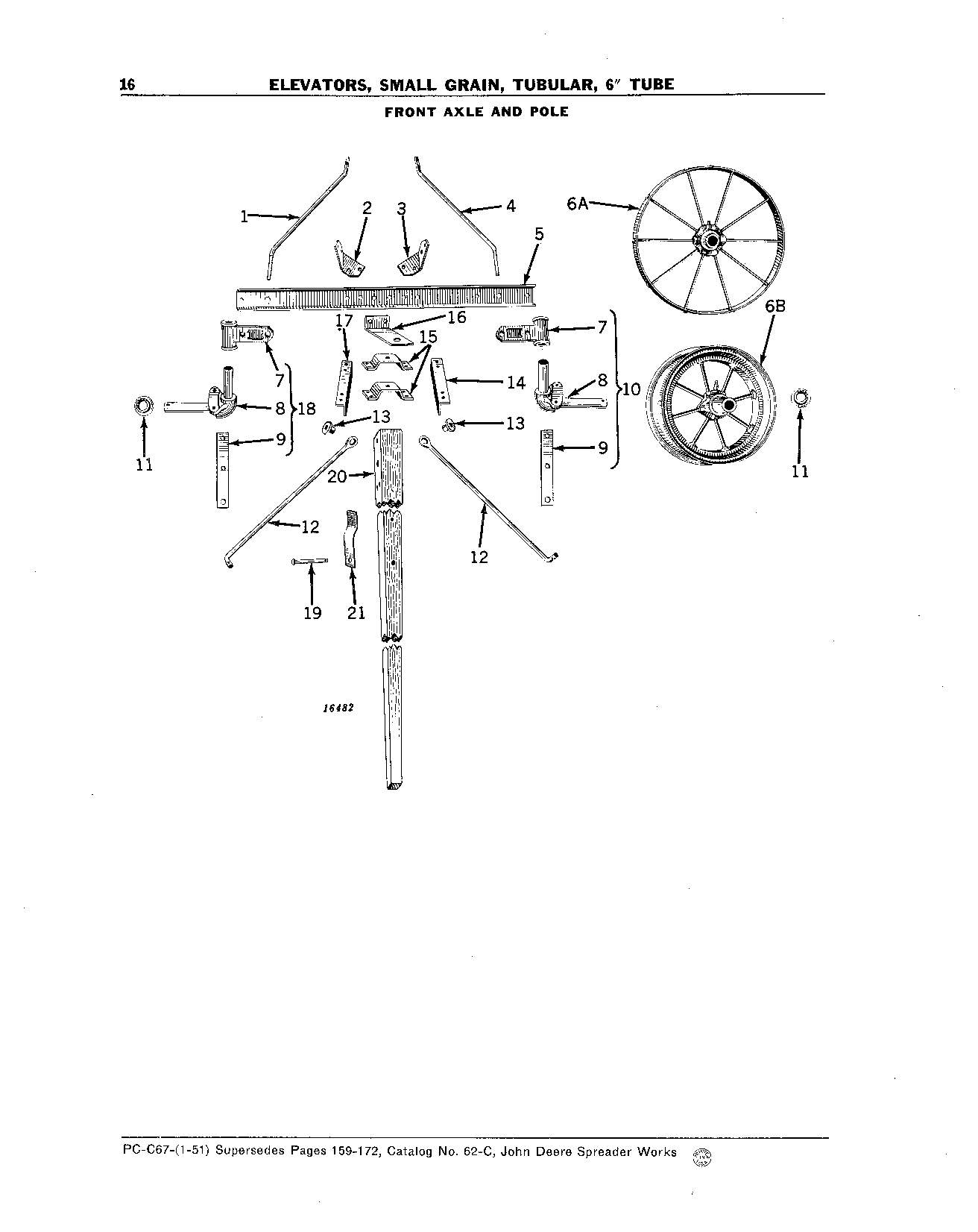 Elevators, Small Grain, Tubular, 6 In. Tube Axle, Front