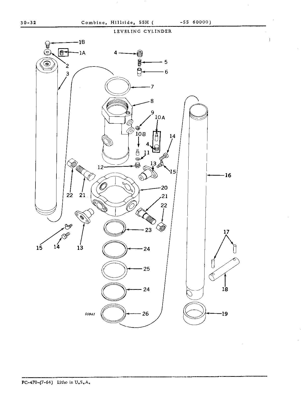 Hydraulic cylinder for: Leveling