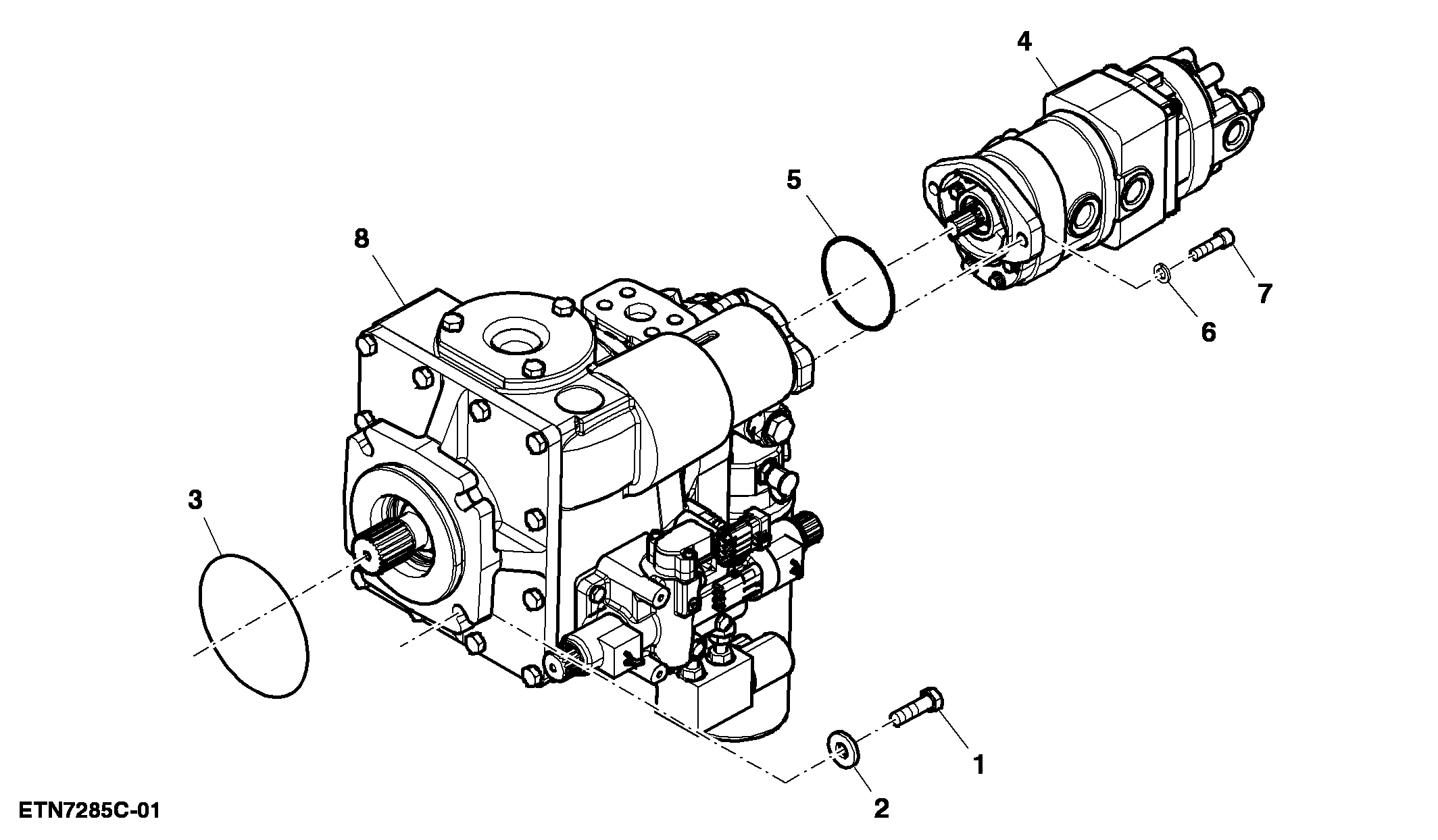 Hydraulic Pump W/ Automatic Feed Rate System 105 cc