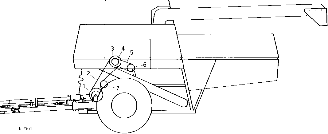 PRIMARY COUNTERSHAFT AND BELT PICKUP PUMP DRIVE SHEAVES
