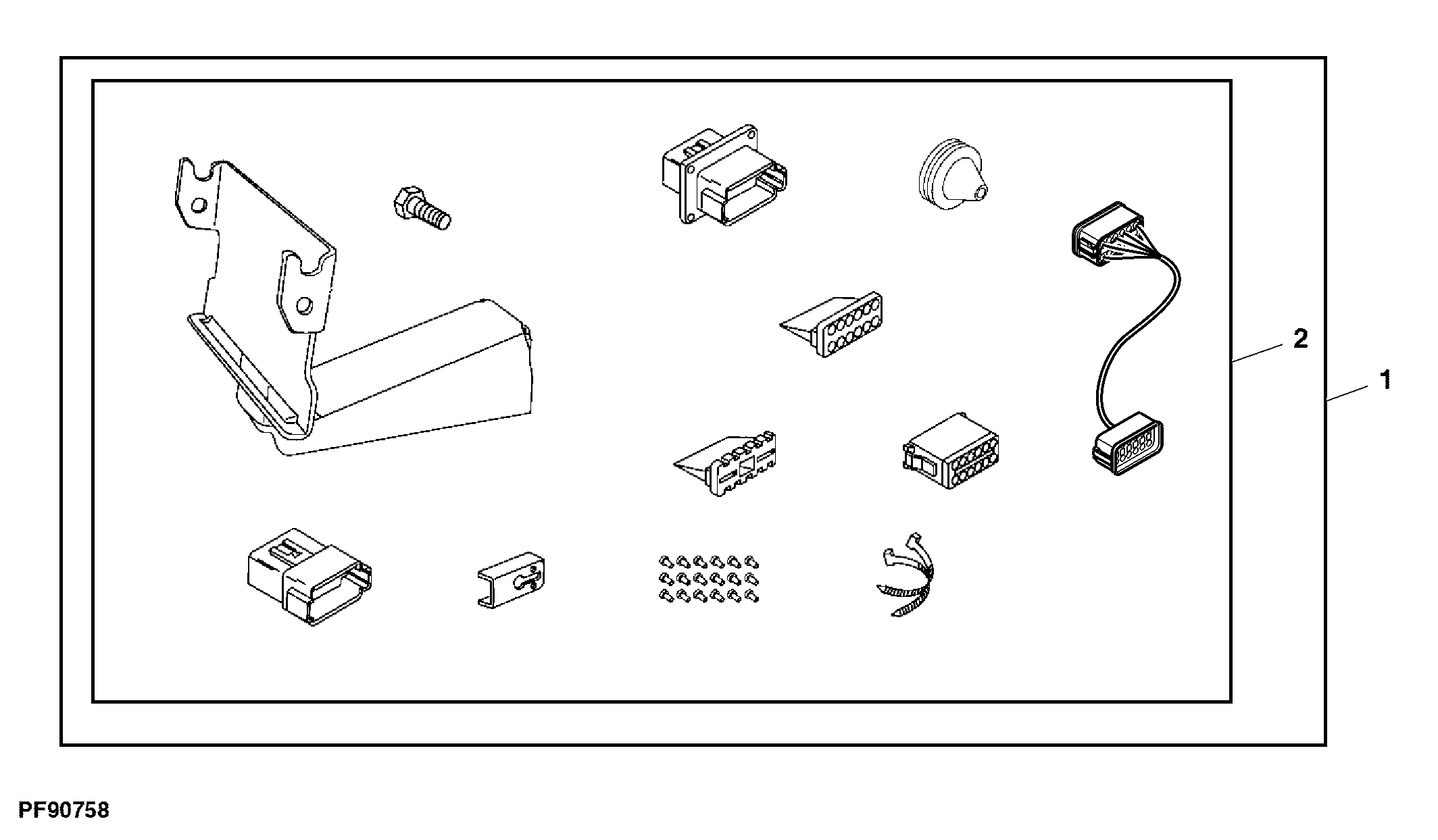 Attachment, AutoTrac™, Position Receiver Bracket / Connector, 4895, 4995
