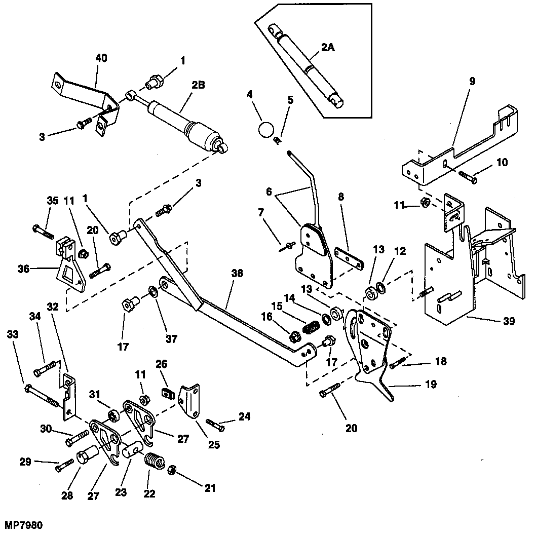 Hydrostatic Control Levers And Linkage (010001 - 120000)