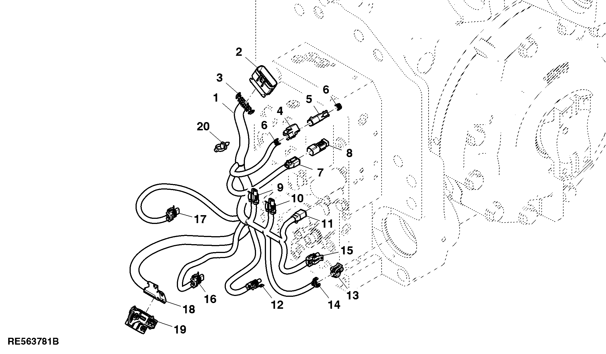 Wiring Harness, ILS™ Manifold, W/O Front PTO
