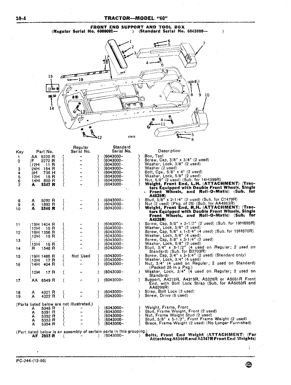 Section 10-Front End Support and Engine and Transmission Case (Continued)
