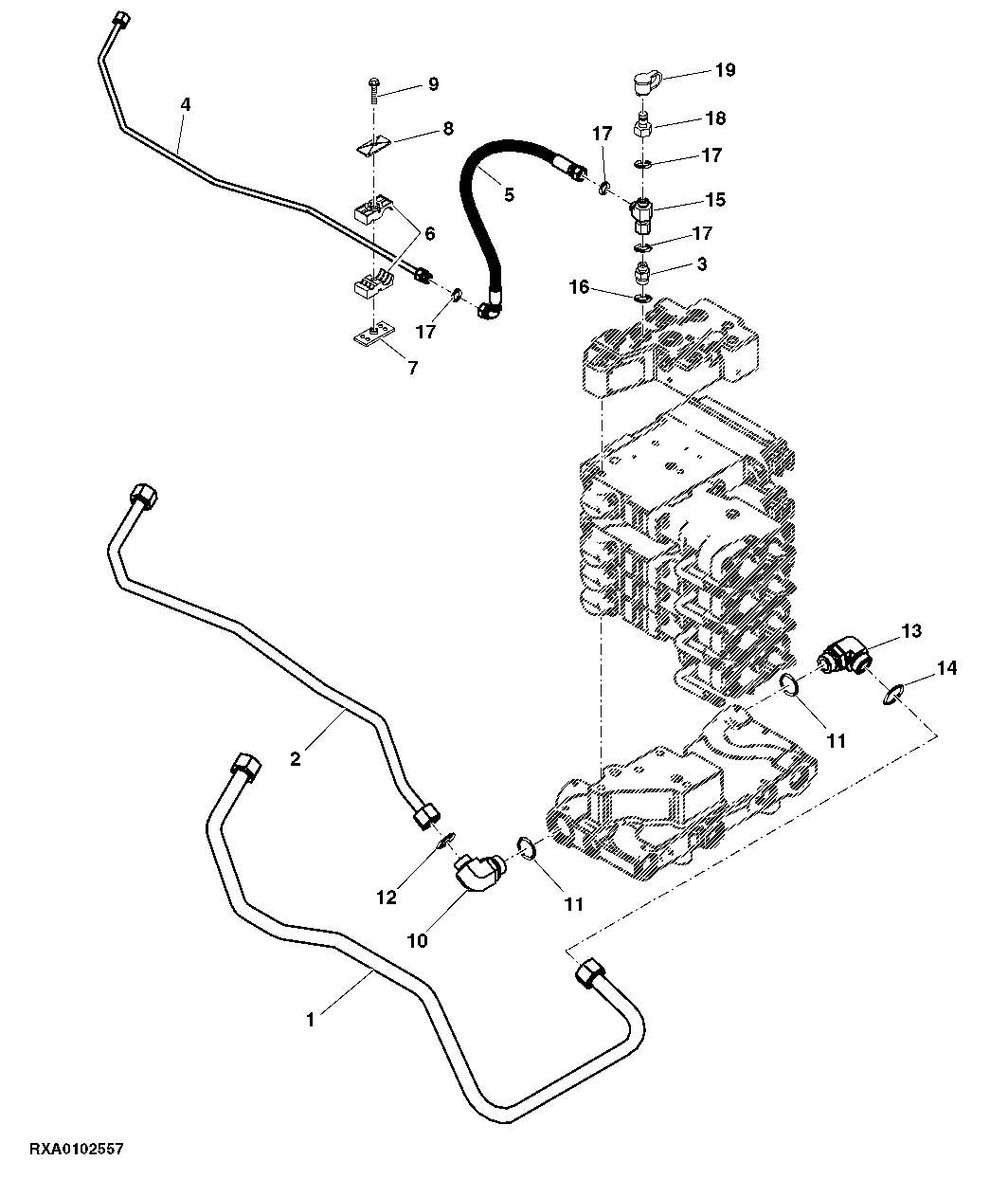 Selective Control Valve Lines (W/O Hitch) (013000 - )