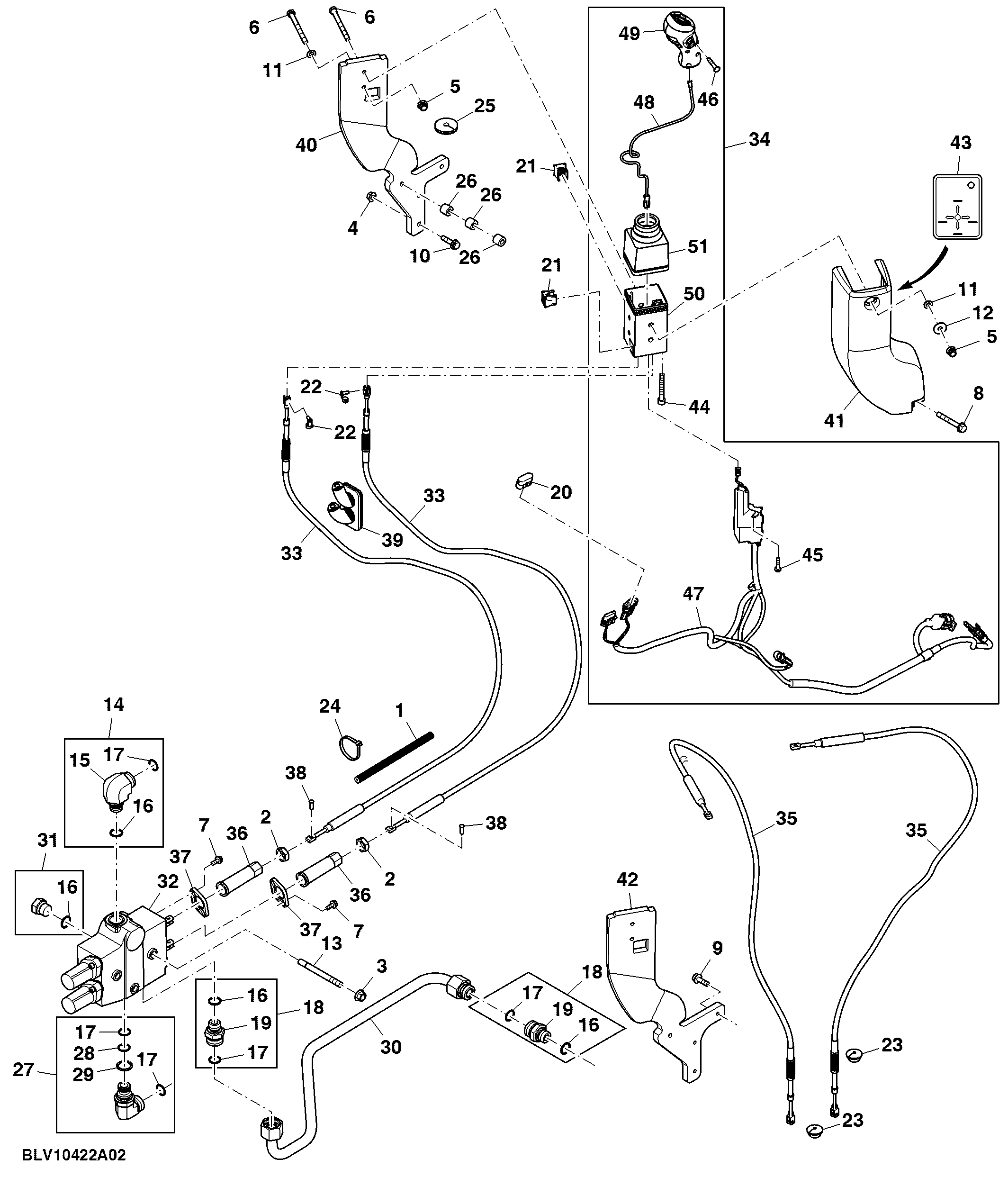 Mid SCV and Joystick, W/O Gear Shift Switch