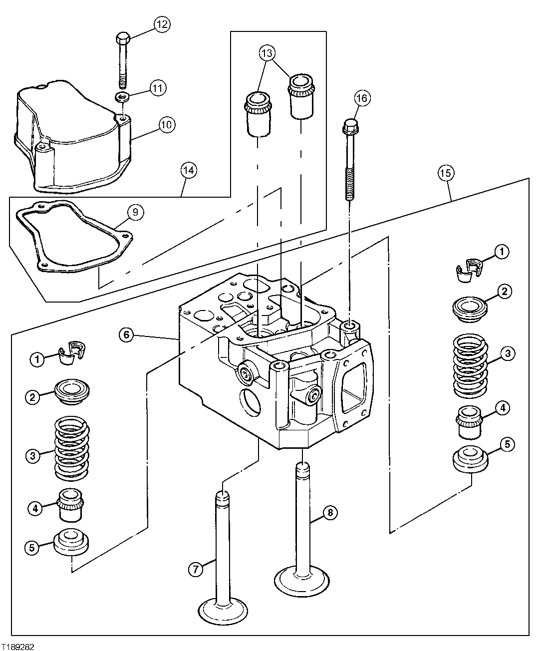 ENGINE CYLINDER HEAD,VALVES AND VALVE COVER