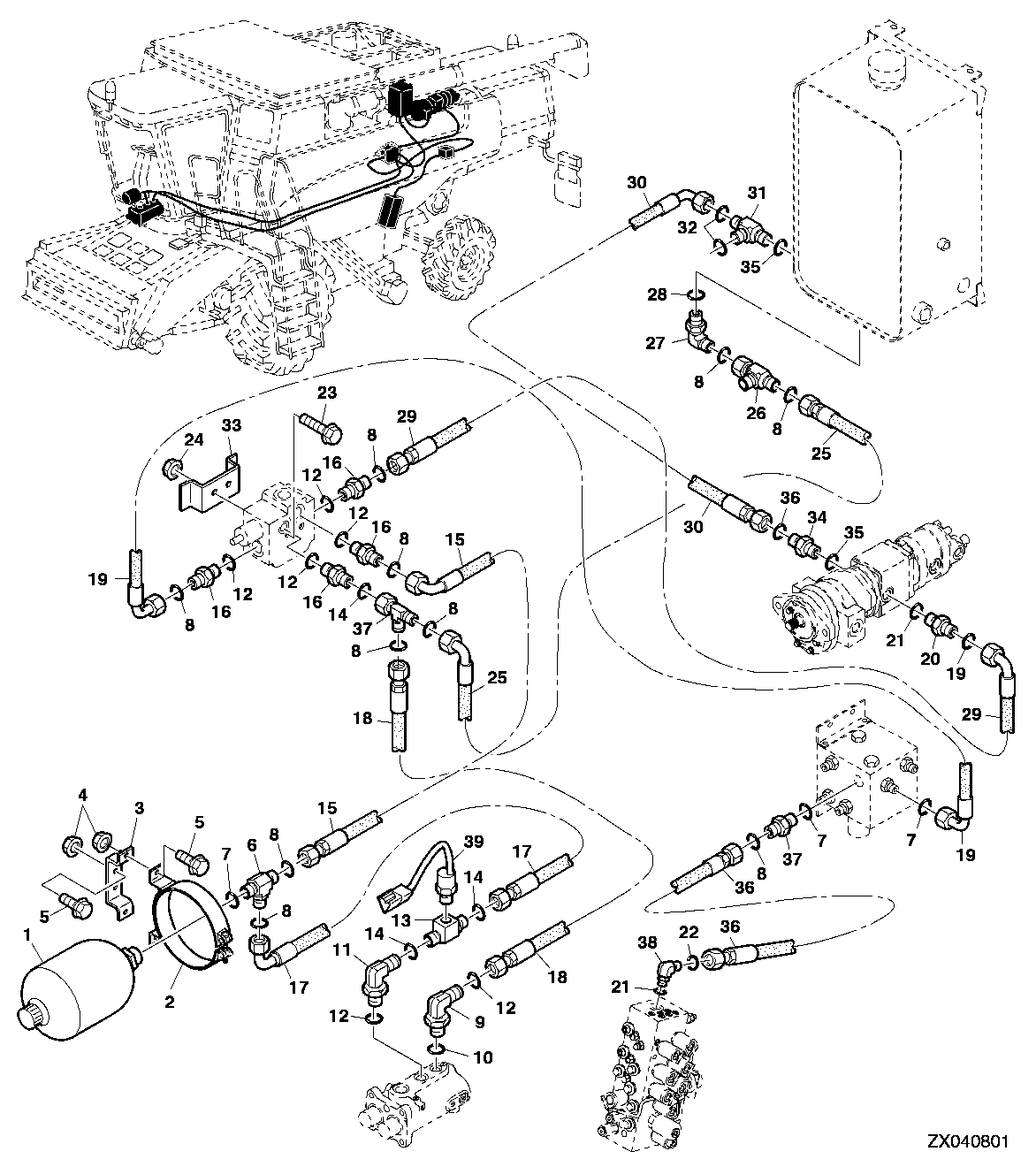 HILLMASTER CONNECTIONS - ACCUMULATOR CHARGE VALVE