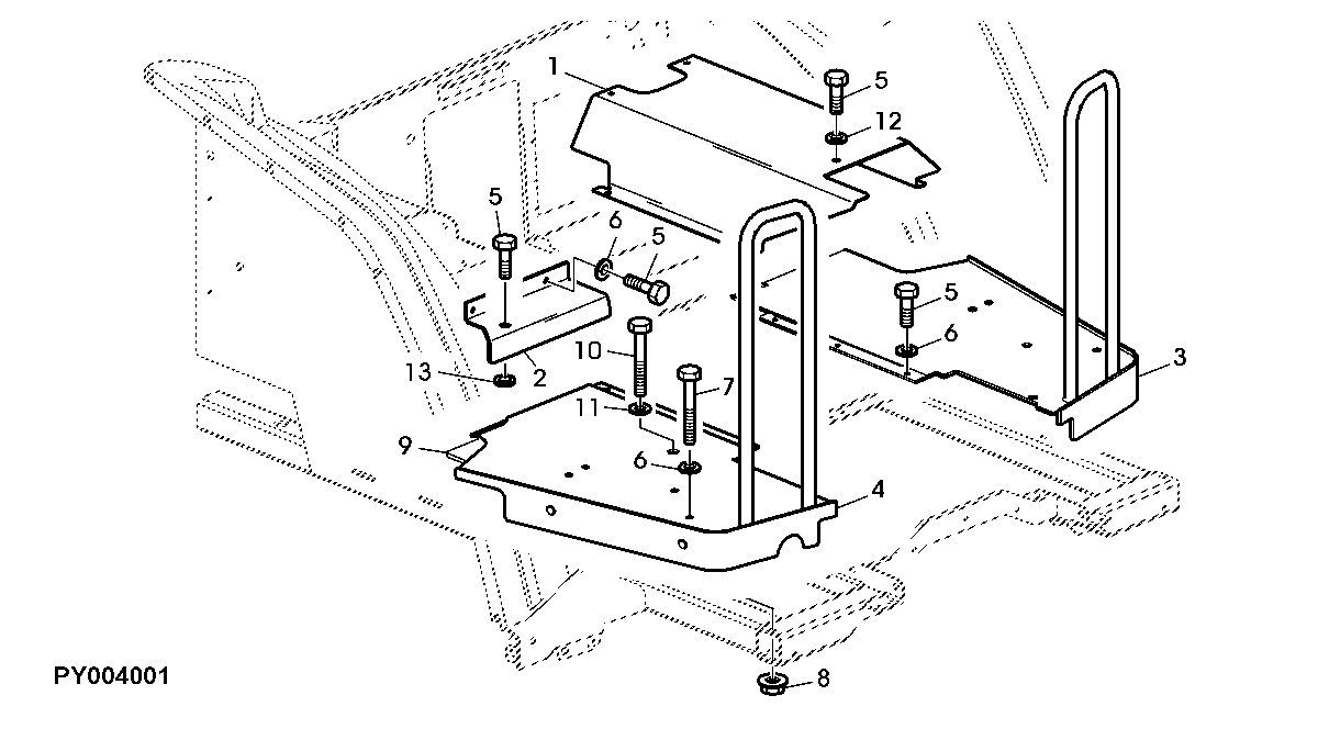 FLOOR PLATES OPEN OPERATOR'S STATION (LOW PROFILE)