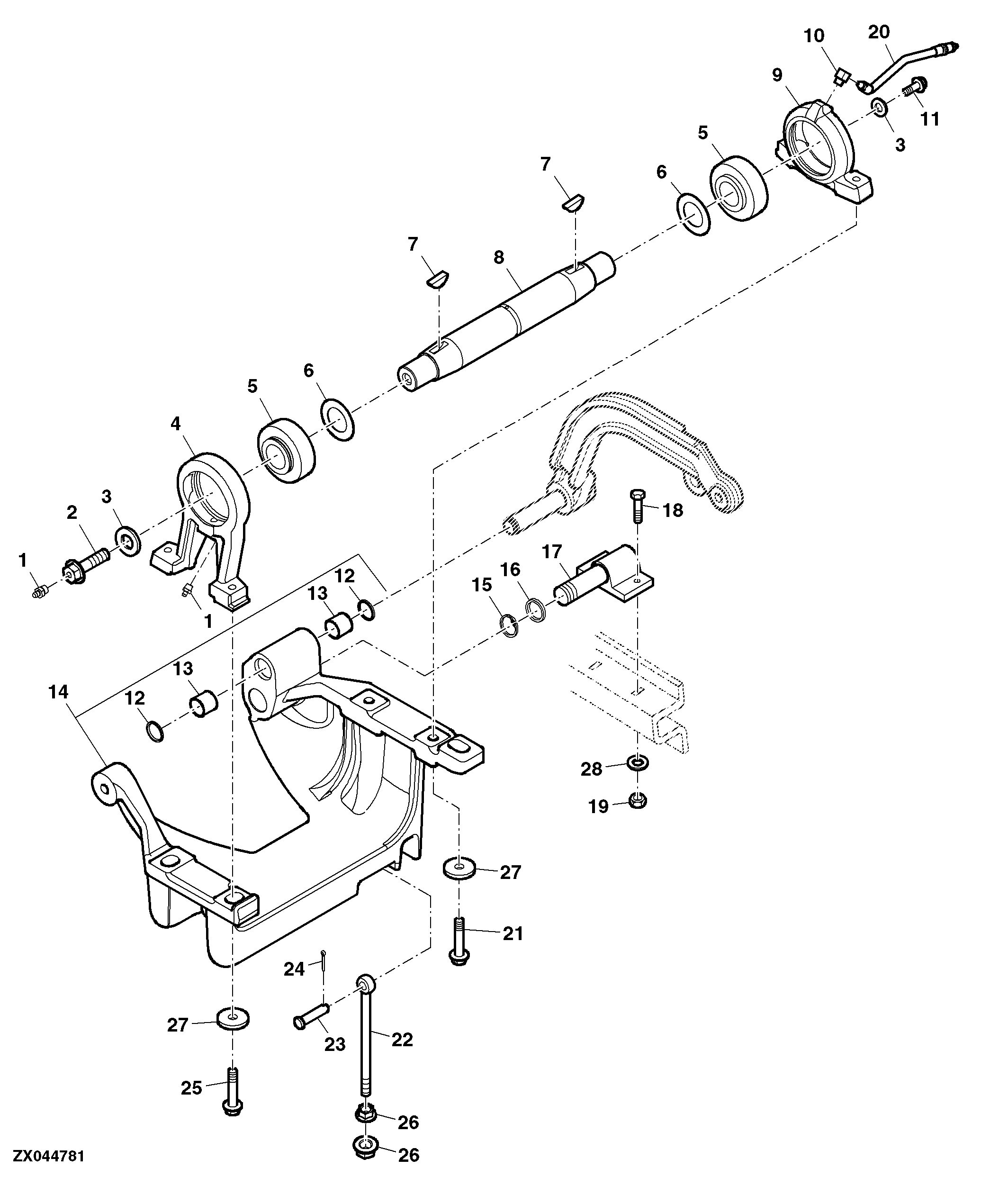 Dual-Range Cylinder Drive Intermediate Shaft Mounting